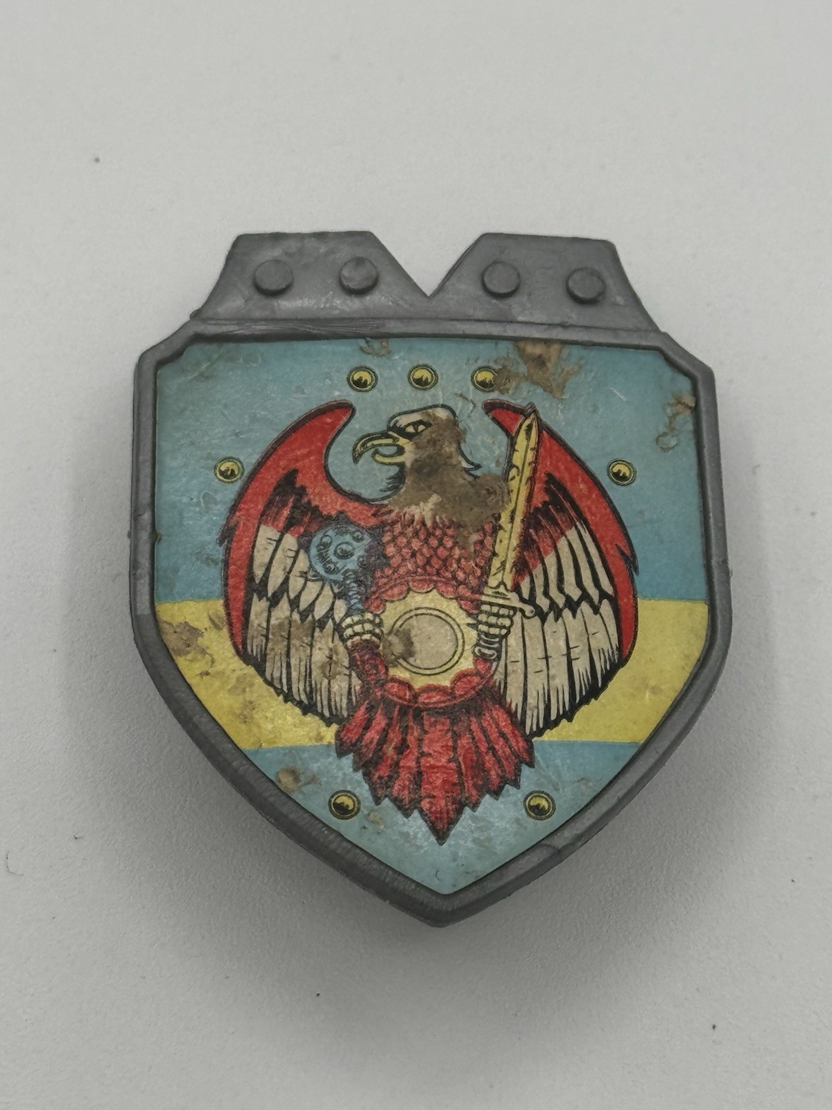 Vintage Galaxy Fighters 1985 Sunhawk KO Sewco Sungold Accessory Toy Eagle Shield
