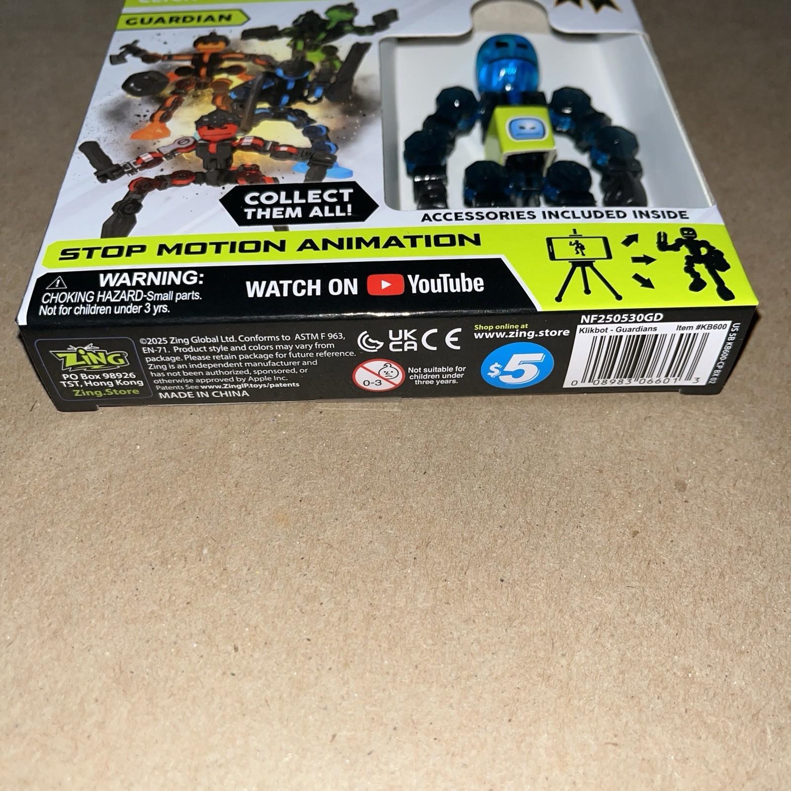 Klikbot Stop Motion Animation Figure – Guardian – Barrage – Zing – NEW!