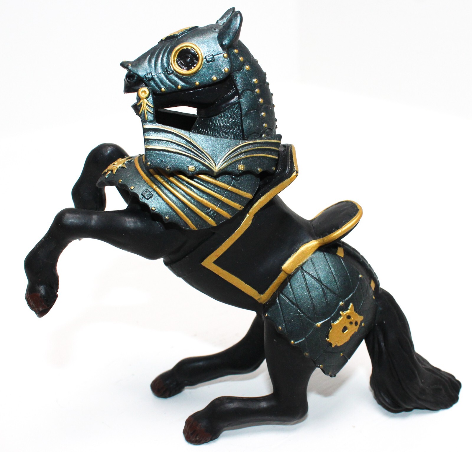 Papo Medievel Knight In Black Armour&rsquo;s Horse PVC Action Figure 2005
