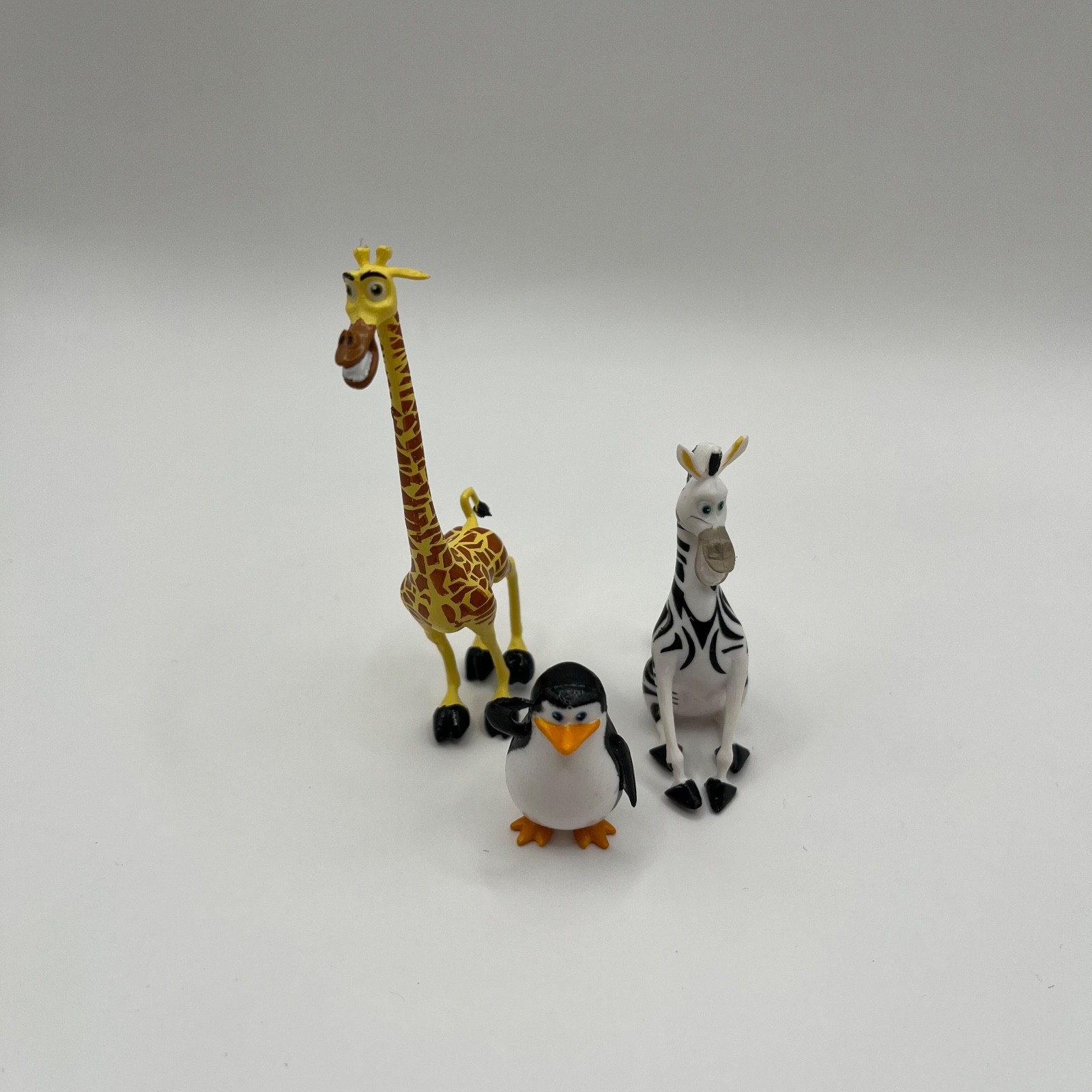 Madagascar PVC Figures Lot Of 3 Marty Melman Rico