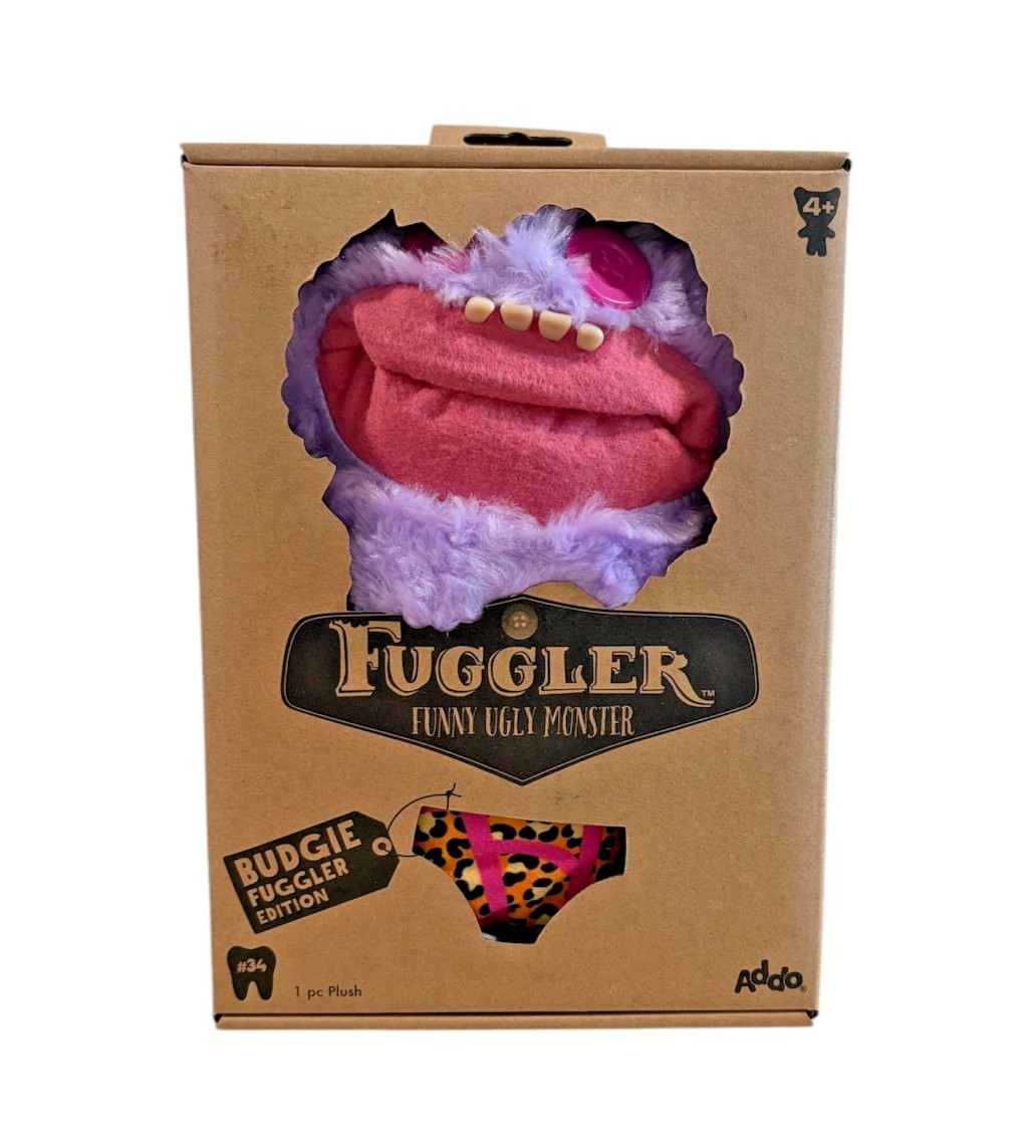 Fuggler Funny Ugly Monster – Budgie Edition – 9&Prime; Grin Grin Plush #34 Purple