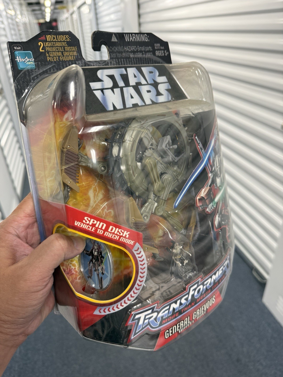 Hasbro Star Wars Transformers General Grievous Wheel Bike Spin Disc 2005 NIB