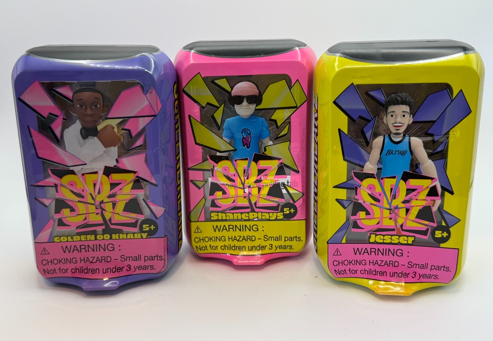 Screen Breakz Influencer Figure Lot of 3 Jesser ShanePlays Golden OO Khaby NEW