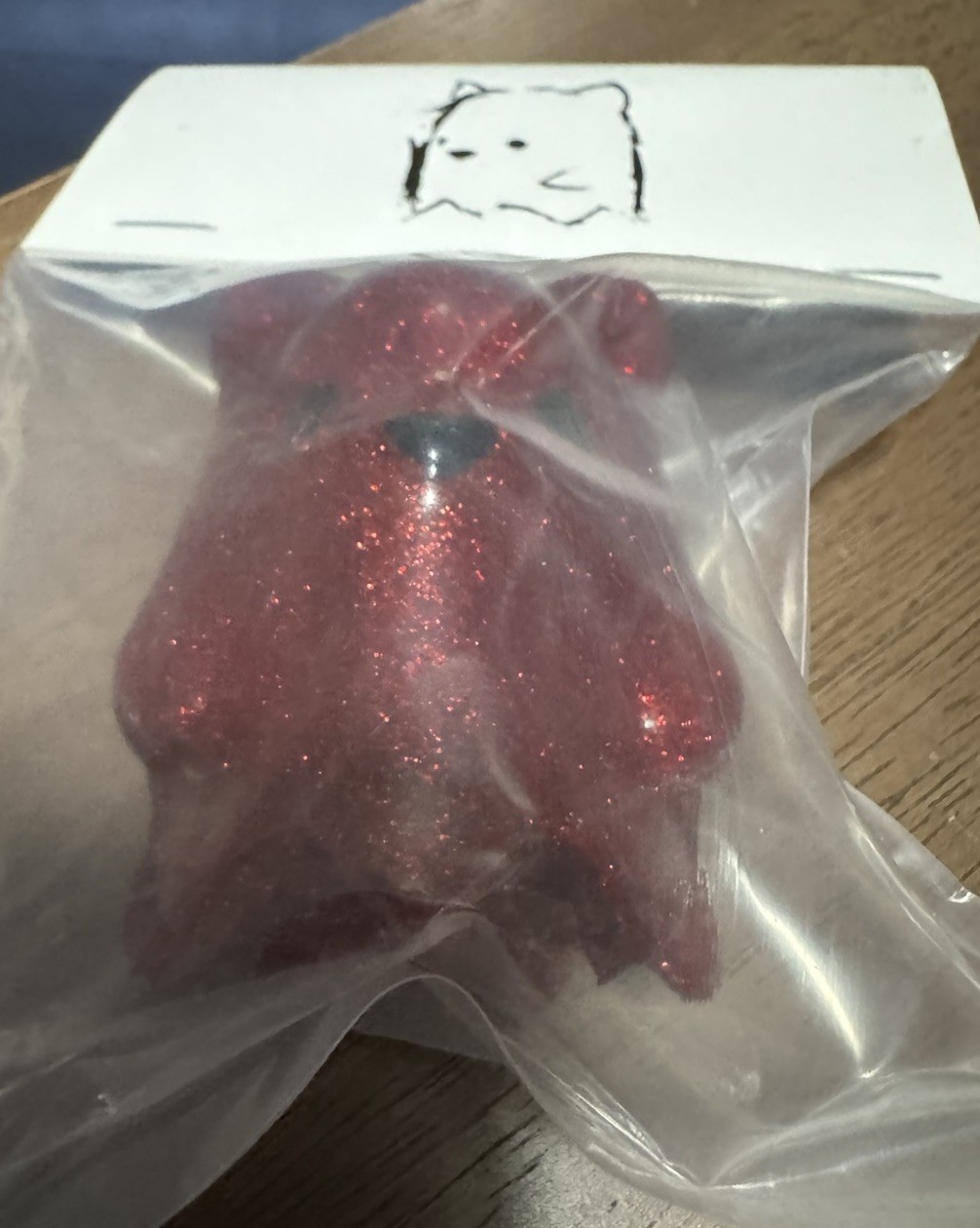 Luke Chueh Ghost Bear RED GLITTER Variant Colorway