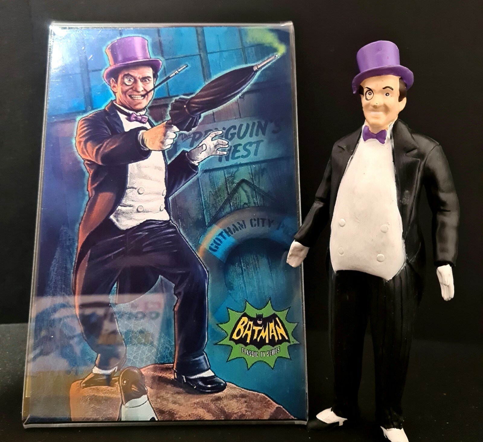 Batman PENGUIN 🦸 14cm Action Figure 5.5&Prime; & Stand Alone Comic Display STANDEE