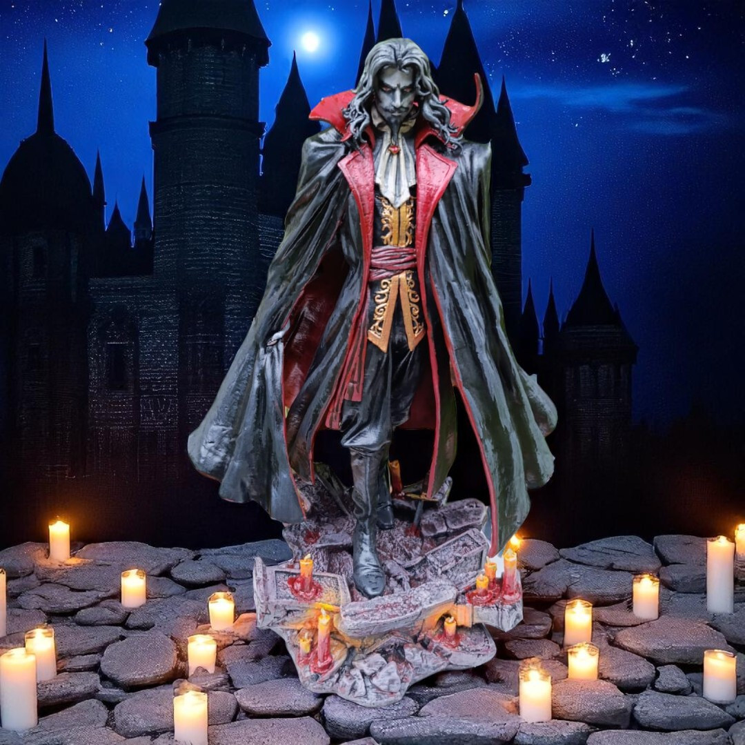 Fanart figure Dracula airbrush painted 9.8 inch Adult 17+