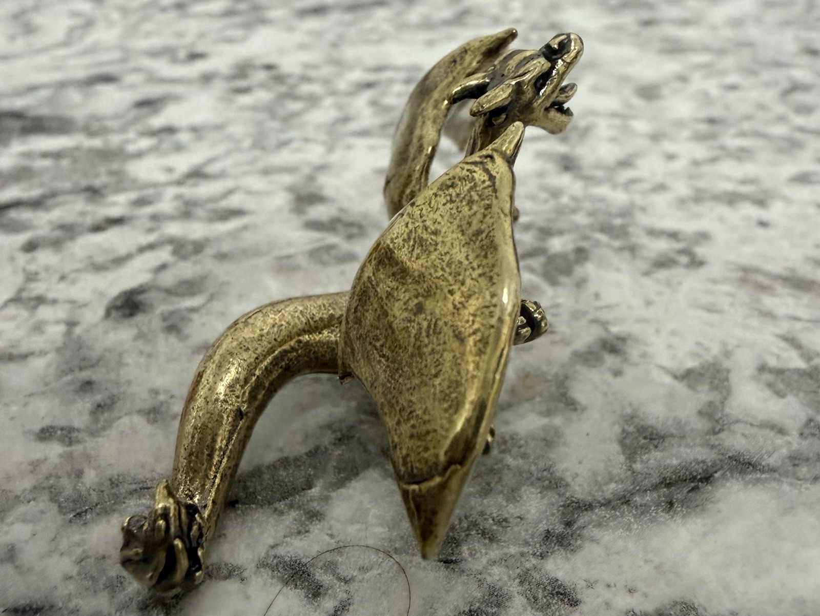 Vintage Solid Brass Charizard Miniature Figure – Heavy Metal Pokémon Collectible