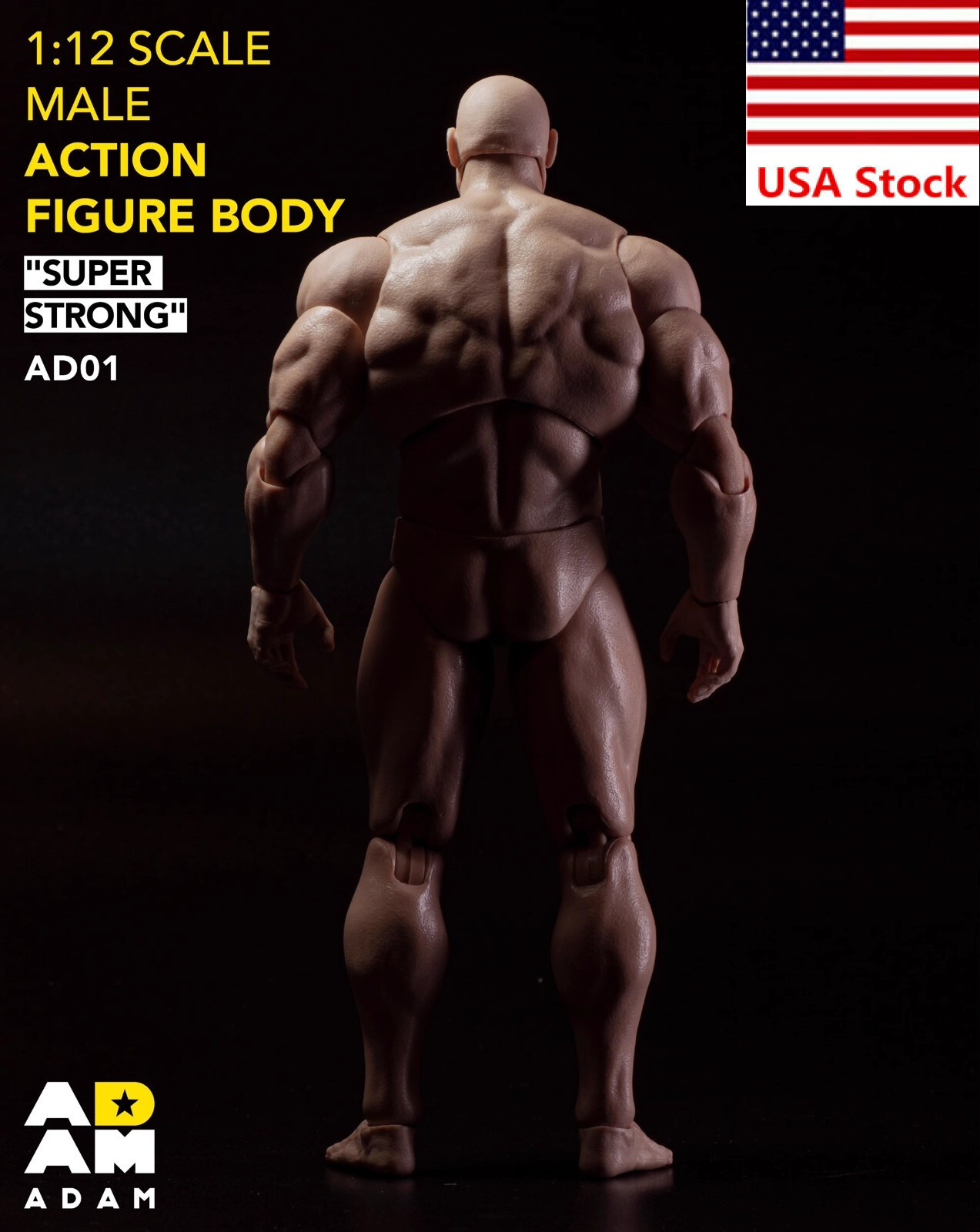 MUFF TOYS ADAM 1/12 Male Super Strong Muscle Flexible Joint Body 6&Prime;Action Figure