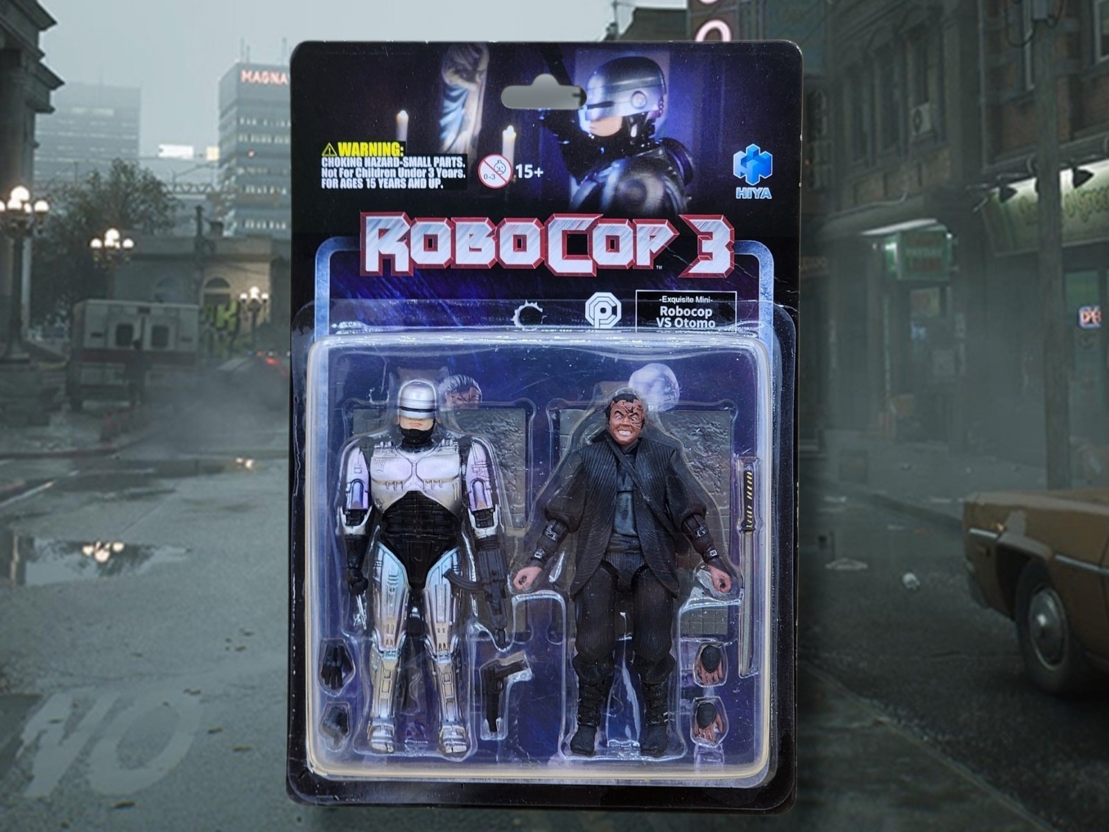 2022 Hiya Toys RoboCop 3 vs Otomo Ninja Cyborg 1/18 Scale 4&Prime; Action Figures MOC!