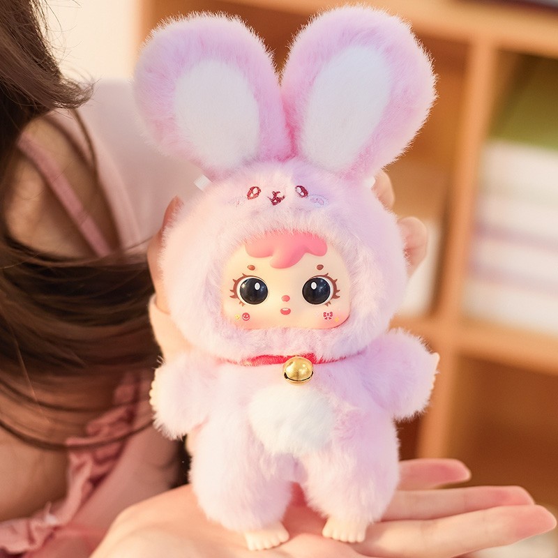 7&Prime; Blind Box Rabbit Plush Keychain Mystery Bunny Doll Large Toy US STOCK Gift