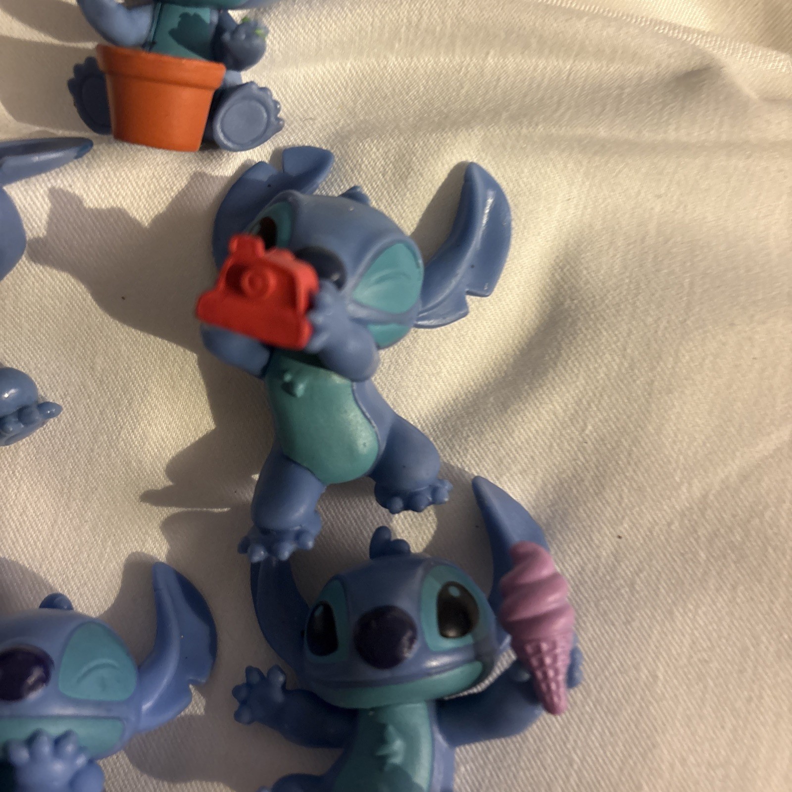 Lilo & Stitch Lot 8 Stitch Solid Small Disney Set Of 6 Flower Pot Present (o17