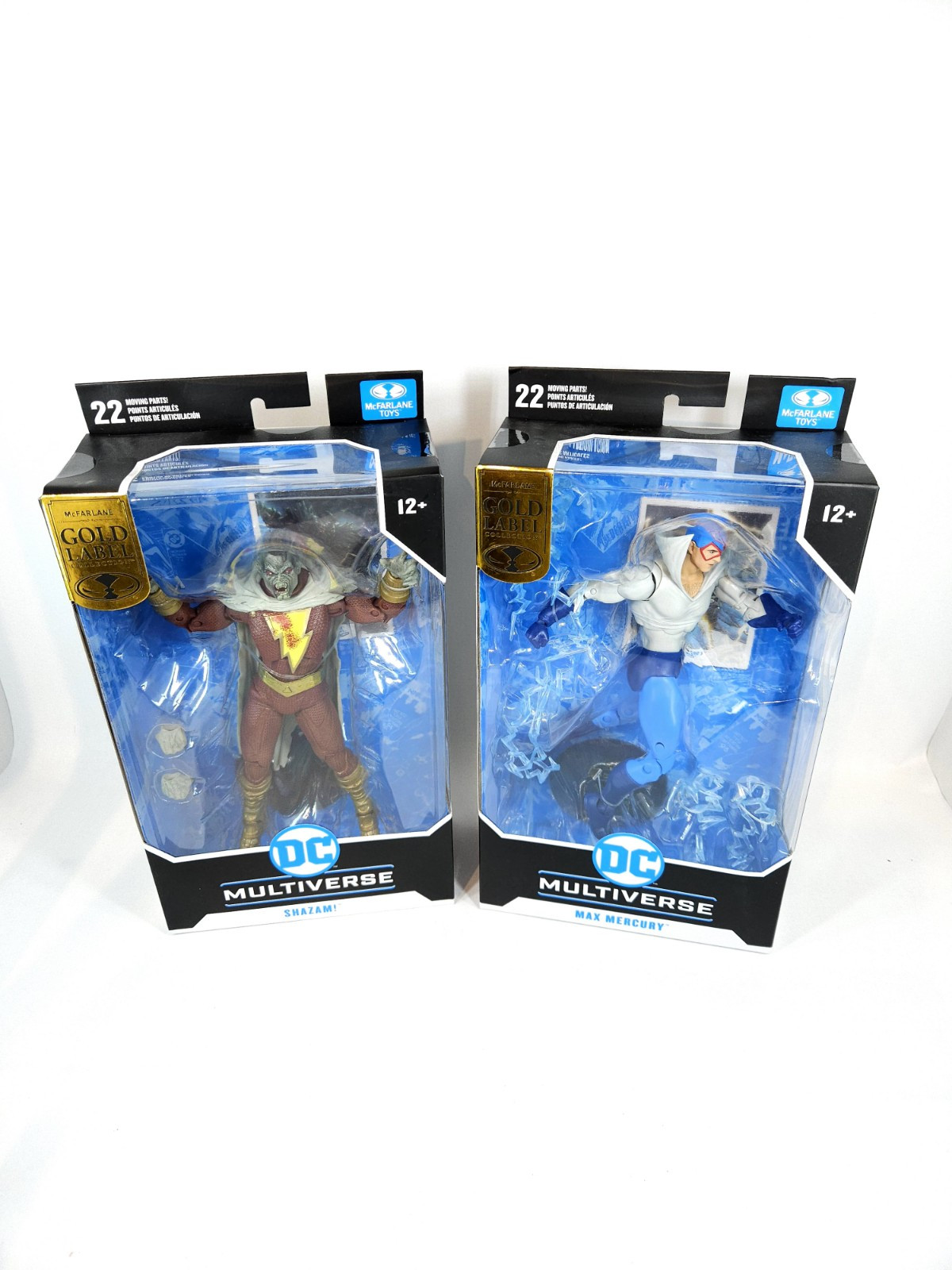 McFarlane DC Multiverse Gold Label Max Mercury Shazam 7 Inch Figures Sealed