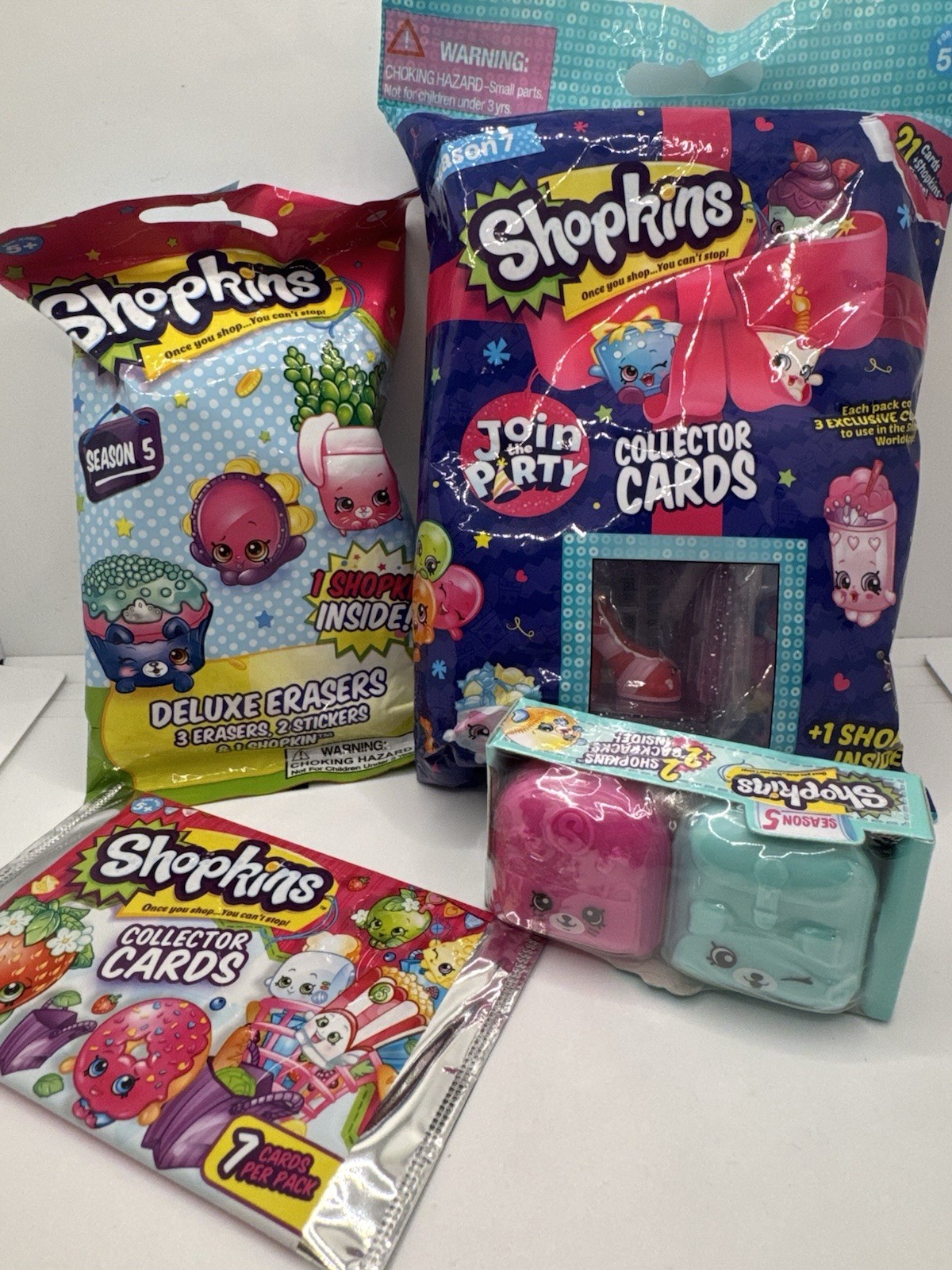 SHOPKINS VARIETY PACK LOT OF 4 Season 1-7, Blind Basket NEW SEALED #1