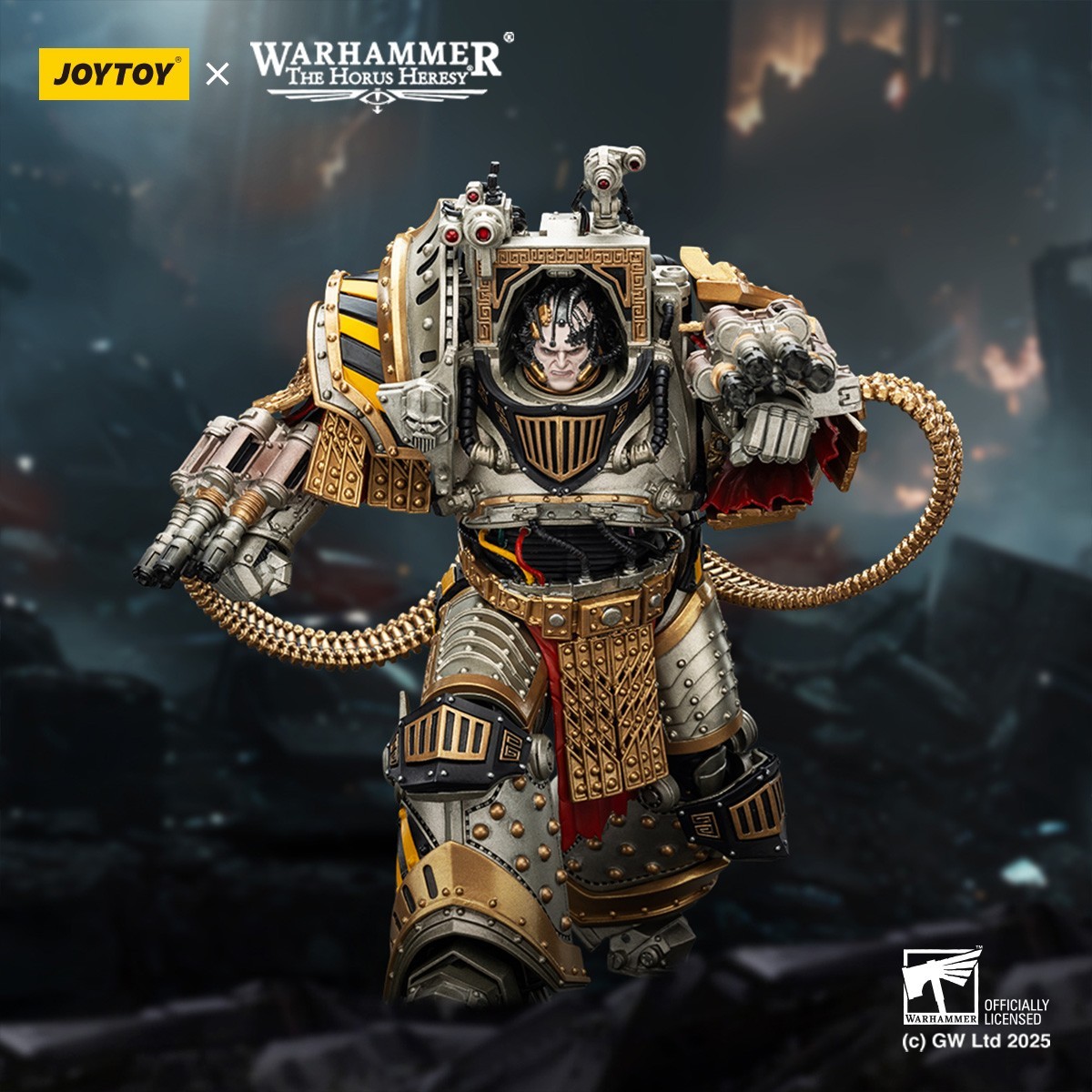 JOYTOY Warhammer 40K 1/18 Iron Warriors Perturabo, Primarch of the lVth Legion