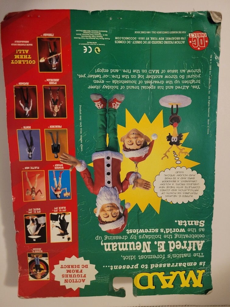 Mad Magazine Stocking Stuffer Alfred E. Neuman As Santa, DC Direct 1999