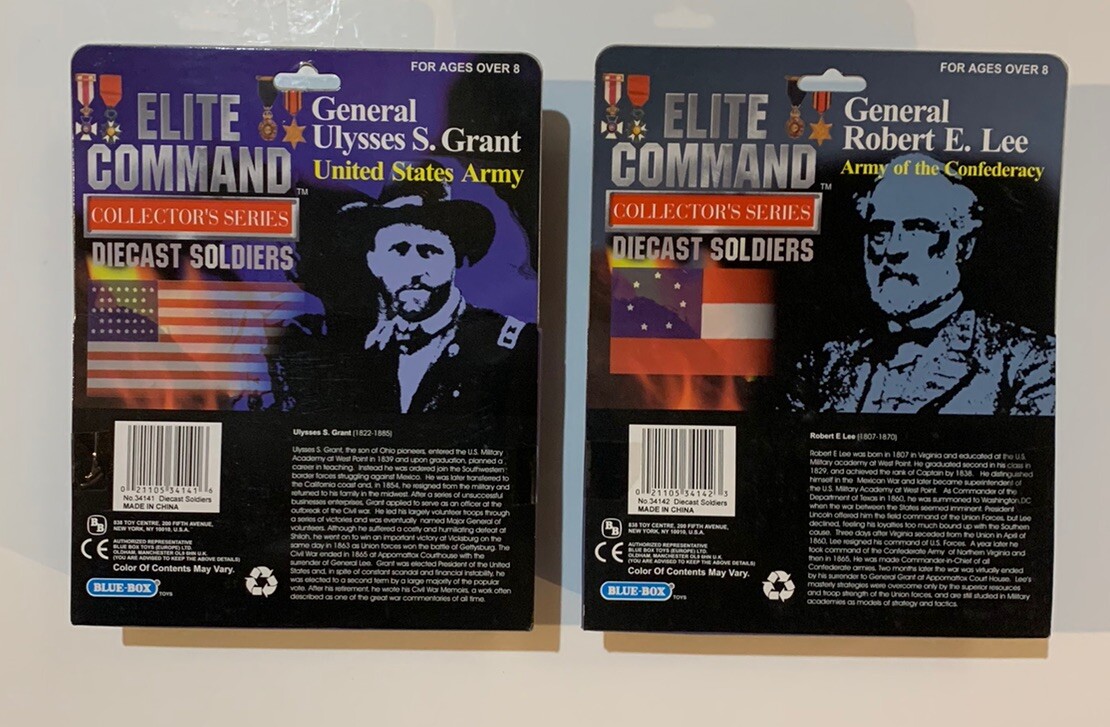 CIVIL WAR Elite Command Diecast General Grant & General Lee & Soldiers SEALED