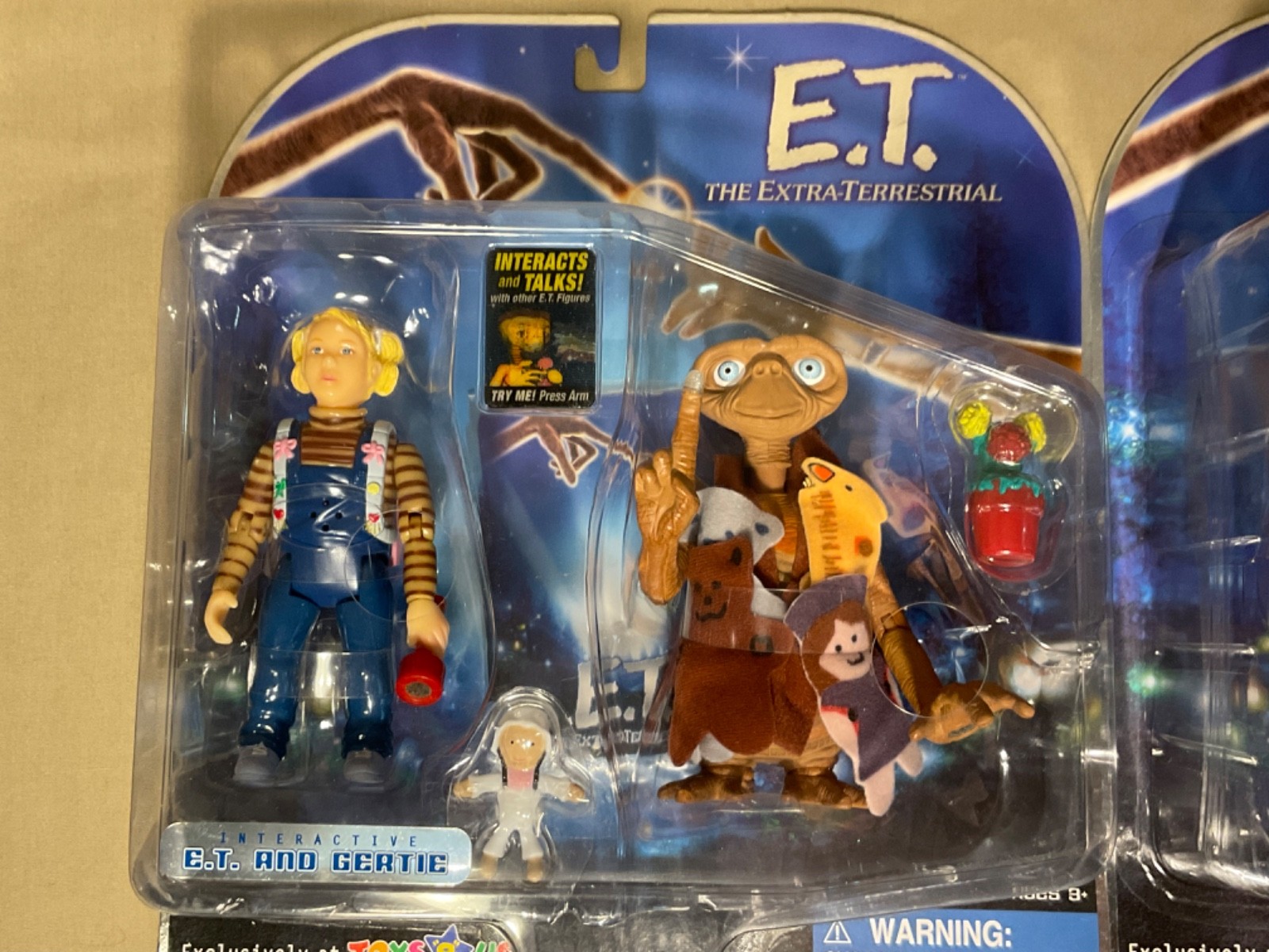 E.T. & Gertie and E.T. & Elliott Interactive Sets 2001 Toy R Us Sealed /New