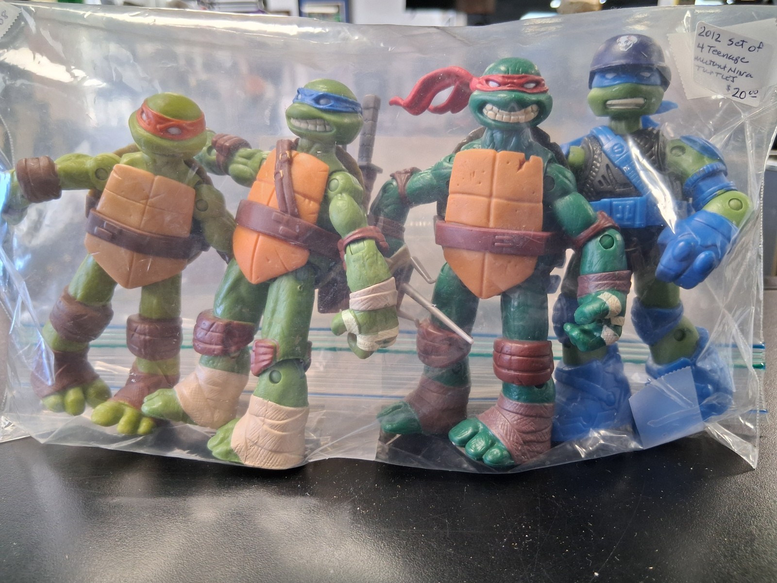 TMNT Teenage Mutant Ninja Turtles 2012 Playmates Viacom 4.5&Prime; Figures Lot Of 4