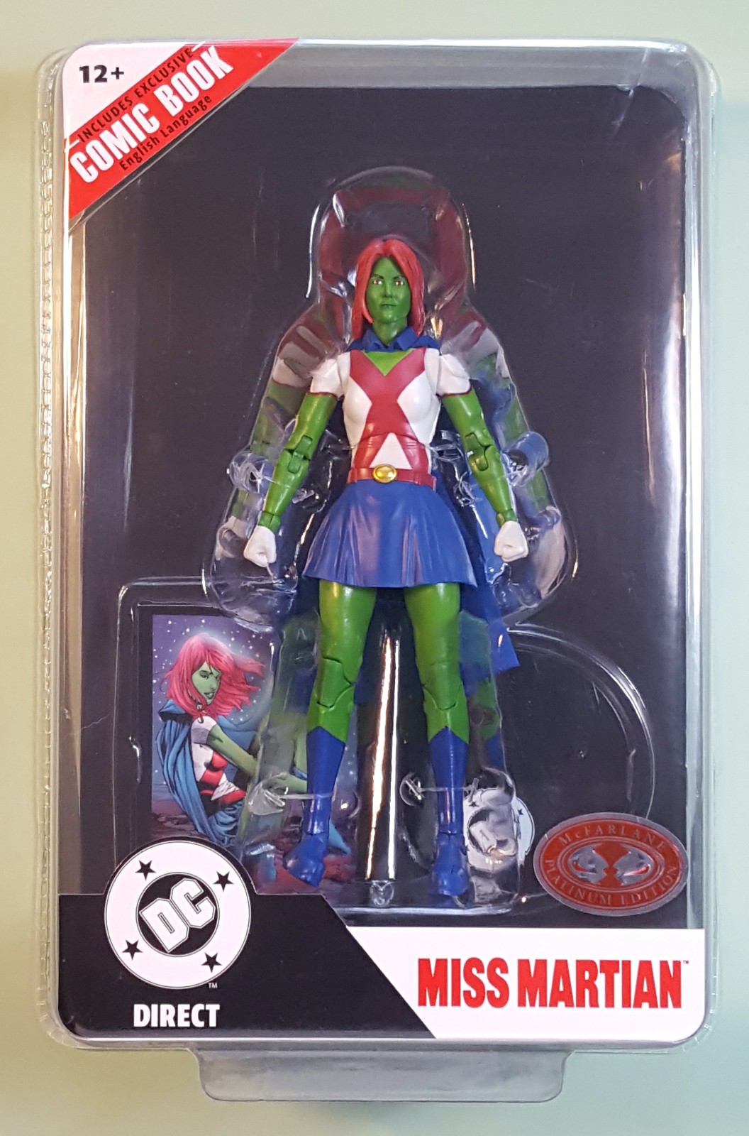 DC Direct Miss Martian Platinum Figure McFarlane Teen Titans Reborn Comic – New