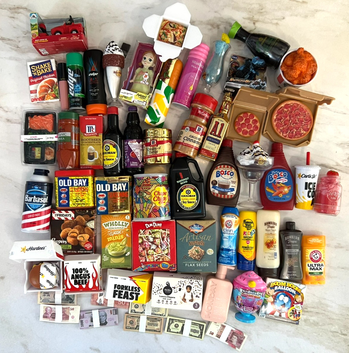 50 Zuru MINI BRANDS Mixed Lot FOOD TOYS BEAUTY CLEANING FOODIE As Shown NO DUPS