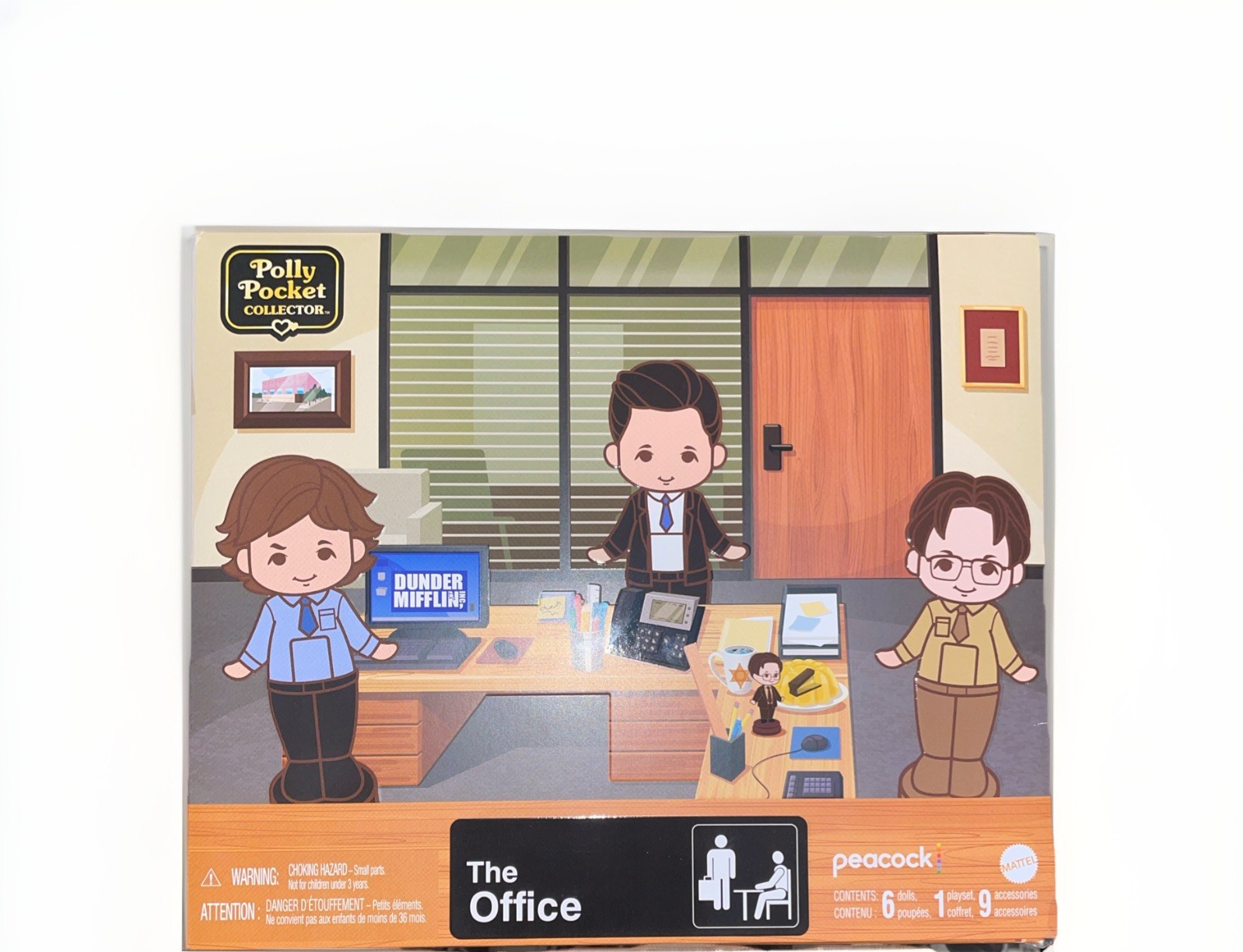 Polly Pocket x The Office Best Boss Mug Compact, Dunder Mifflin Character Set