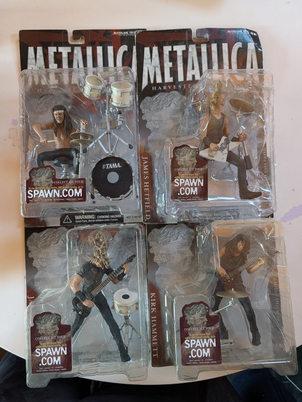 2001 McFarlane METALLICA HARVESTER OF SORROW Entire Set JAMES, KIRK, LARS, JASON