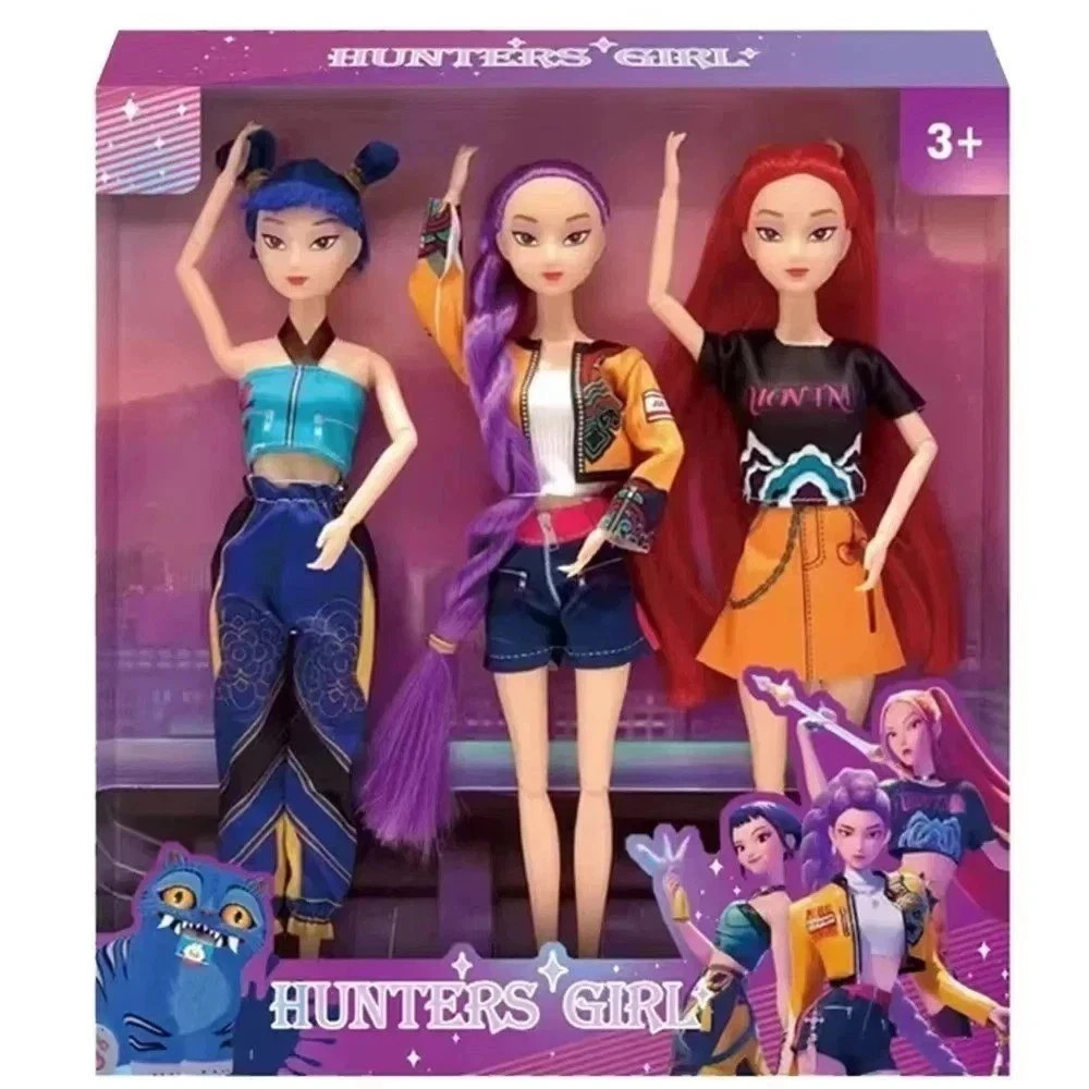 Kpop Devil Hunters Dolls Cosplay Collectible Figure Toy Anime 3 Doll Set