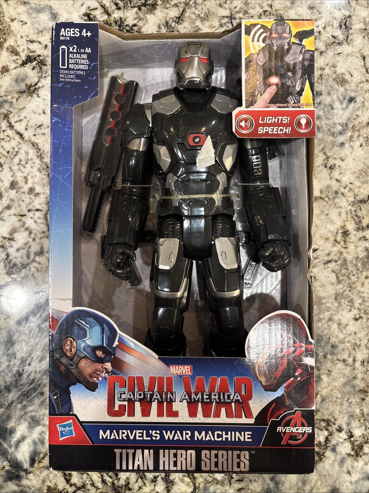 MARVEL CIVIL WAR WAR MACHINE **LIGHTS + TALKING** Titan Hero Series avengers