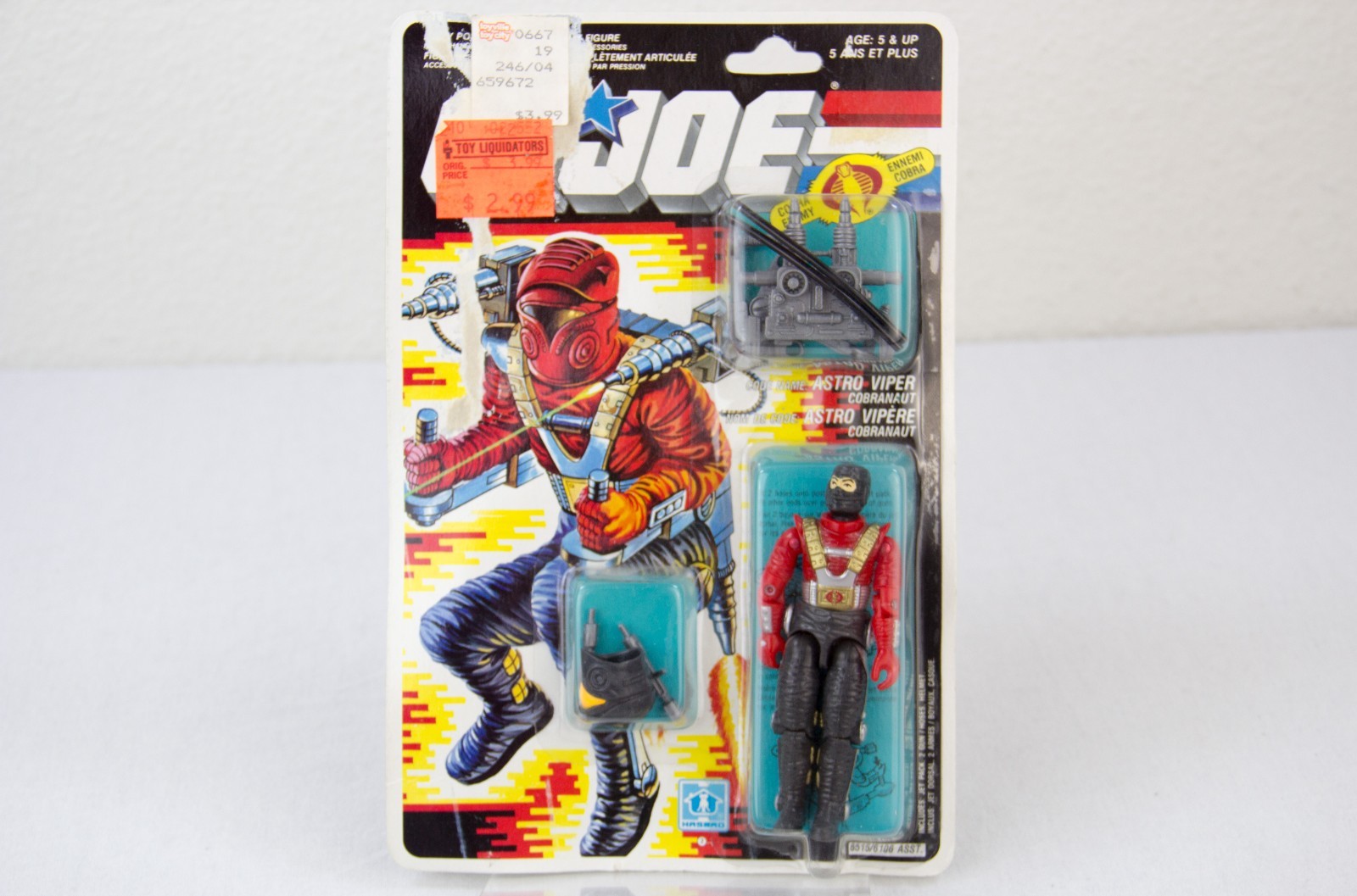 G.I. Joe Astro-Viper 1988 Hasbro French Canada Card Sealed MOC Carded