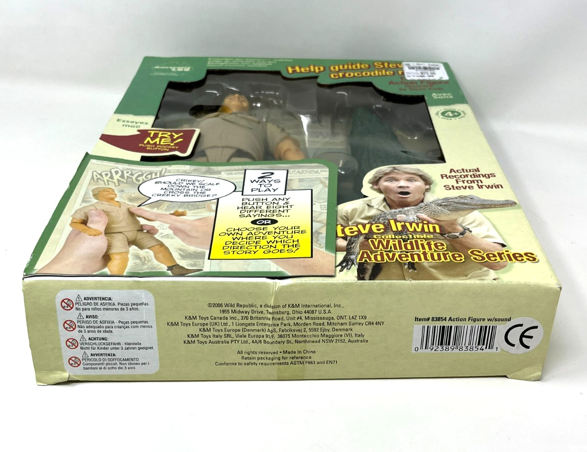 Steve Irwin Talking Action Figure 9&Prime; Wildlife Adventure Crocodile Hunter NEW BOX