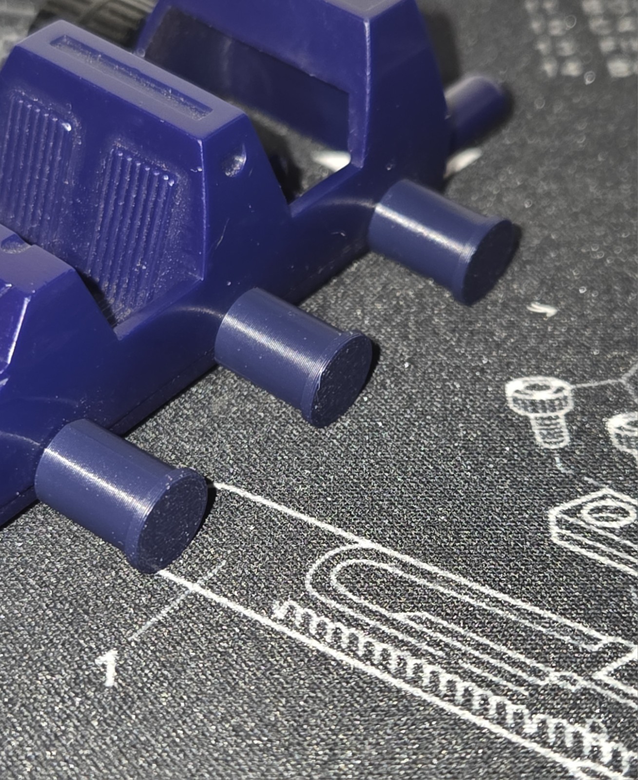 Transformers G1 3D Printed Roller Wheel Repair Kit With Custom Wheels Blue PLA