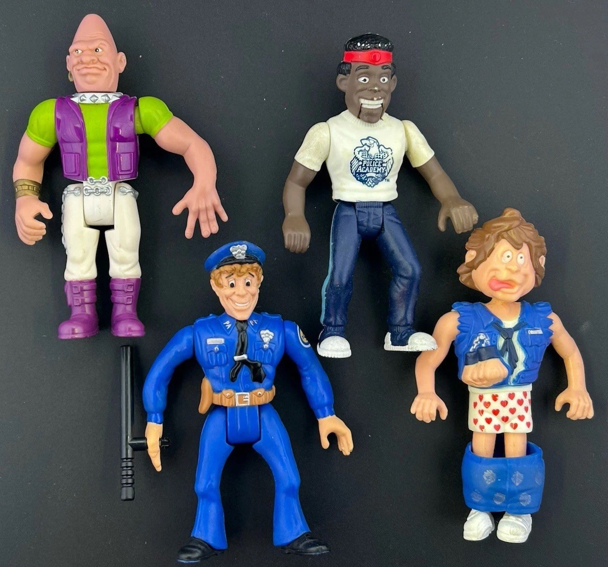 Vintage Police Academy Action Figure Lot of 4 Kenner 1989
