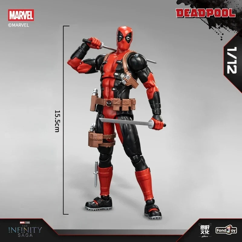 FONDJOY 1/12 Deadpool Infinity Saga Wade Wilson Ryan Reynolds 6&Prime; Action Figure