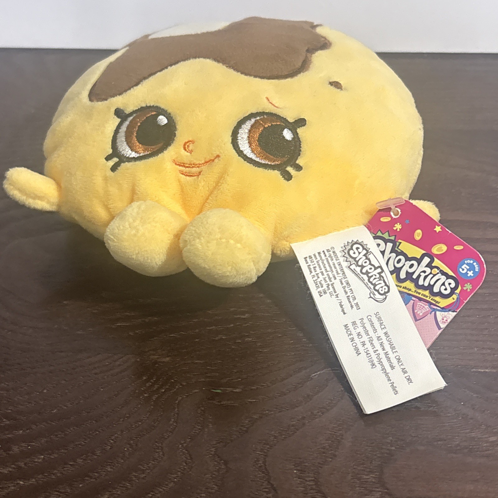 Shopkins Pancake Jake Bean Plush Toy Soft 6&Prime; 2016 Girl Boy NWT Moose Enterprise