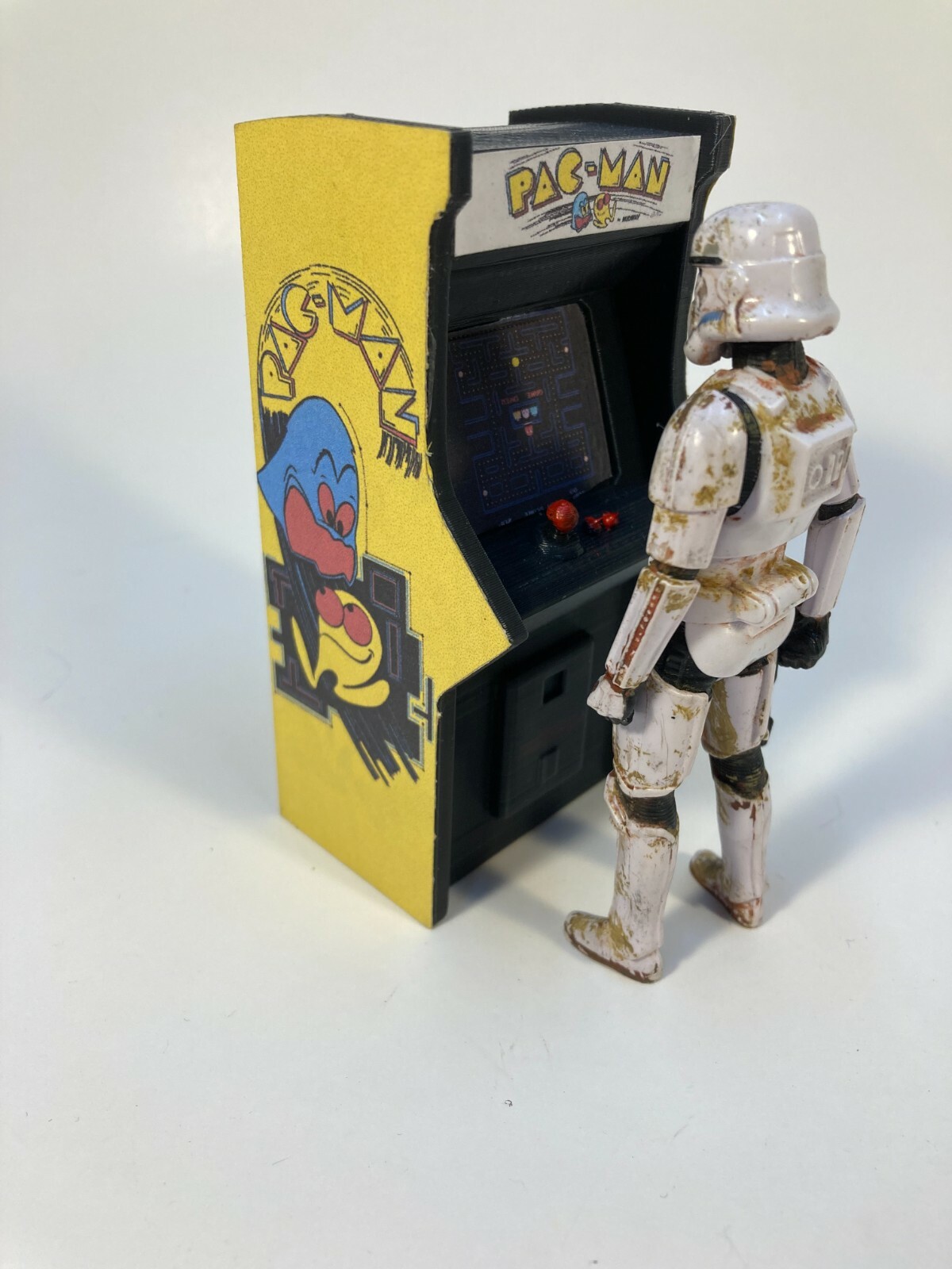 CUSTOM PAC MAN ARCADE GAME CABINET for 3 3/4&Prime; figure diorama STAR WARS (K32)