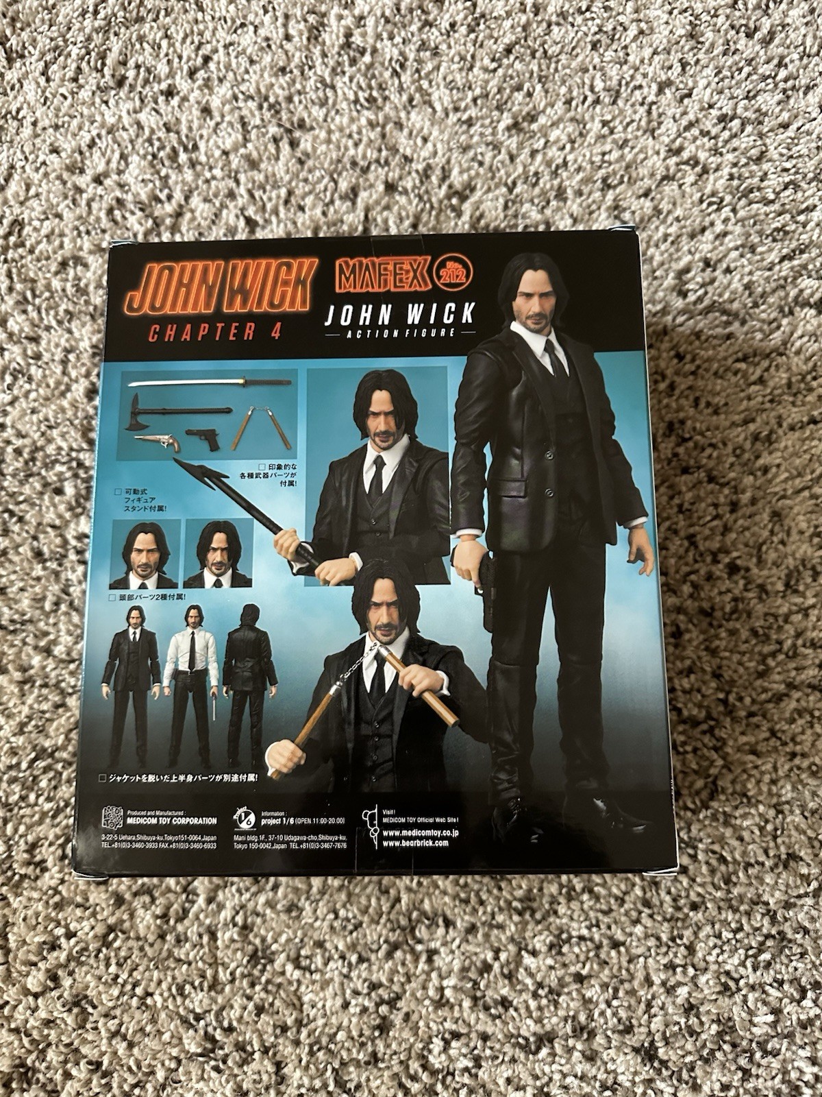 Mafex No. 212 John Wick Chapter 4 Medicom Toy Action Figure New Sealed