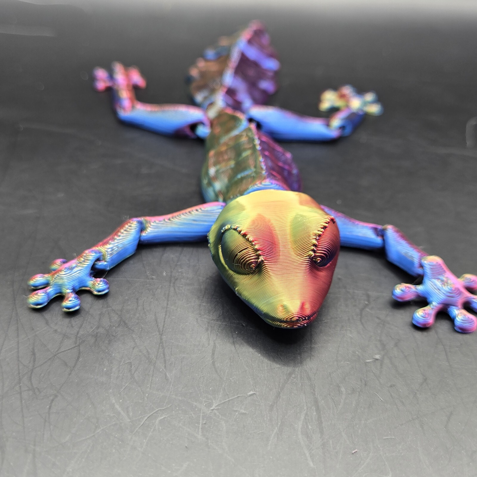 Leaf Tail Gecko Lizard Articulated Figure 3D Printed Collectable Multi Color