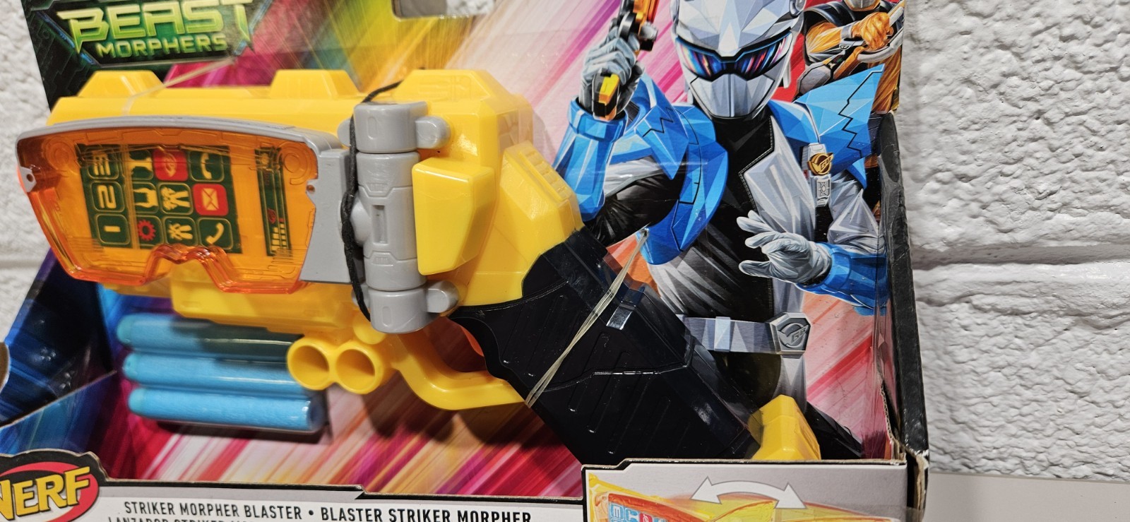 NERF Power Rangers Beast Morphers STRIKER MORPHER BLASTER Dart Firing Action Gun