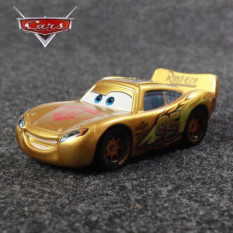 Disney Pixar Cars Golden McQueen Die-cast Model Toy Cars Play Collect Xmas Gifts
