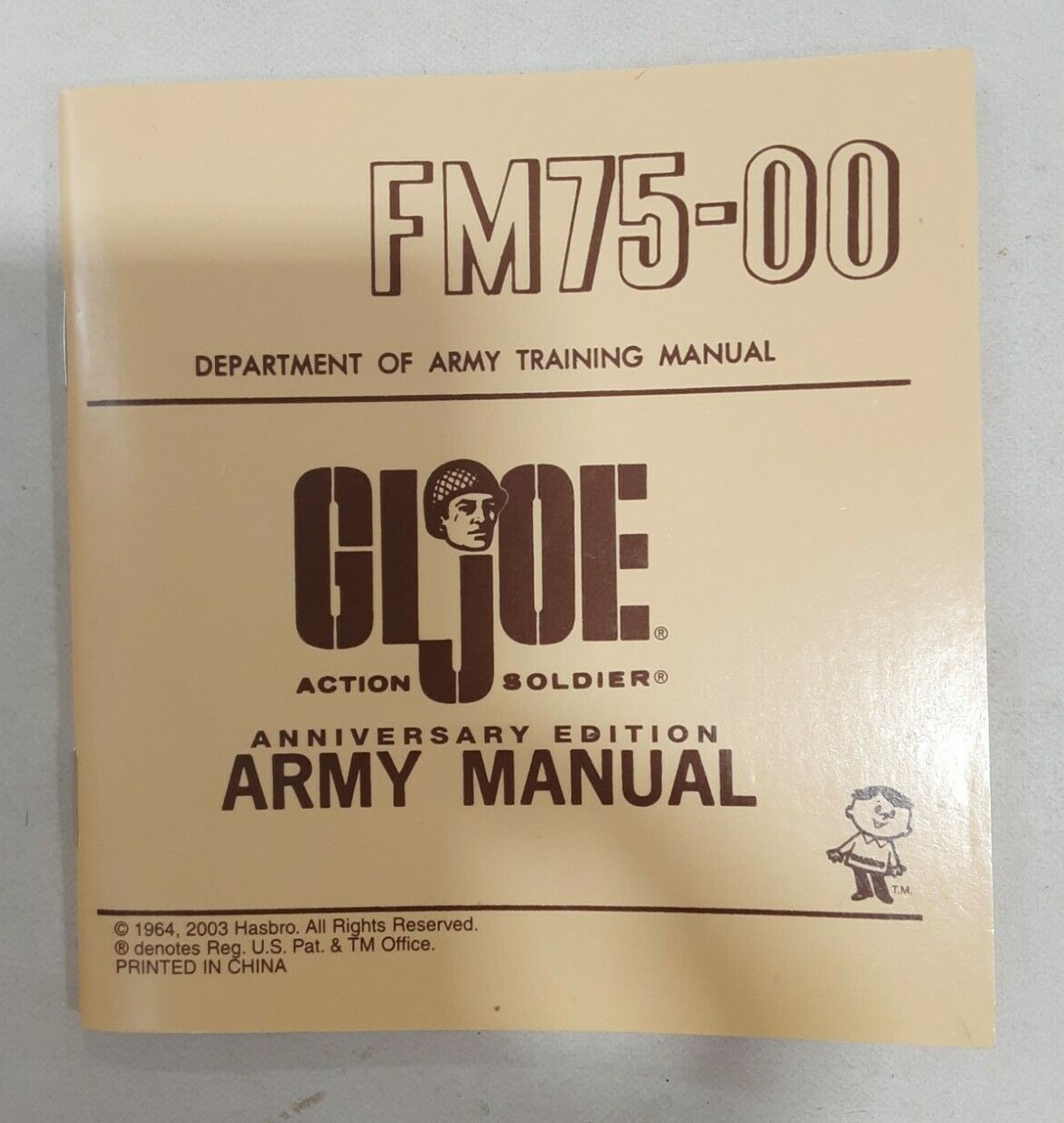 Repro GI Joe Anniversary Edition Army MM75-00 Manual