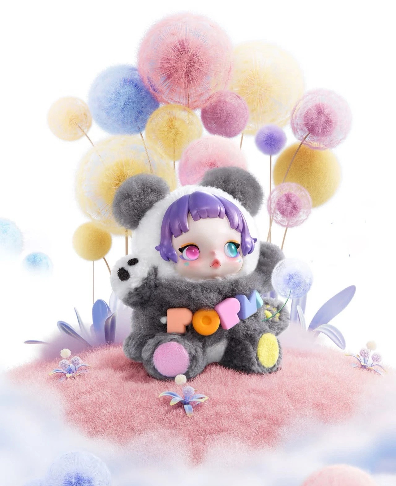 Skullpanda Lazy Panda Different Colors Plush 15th Anniversary Toy Gift Box