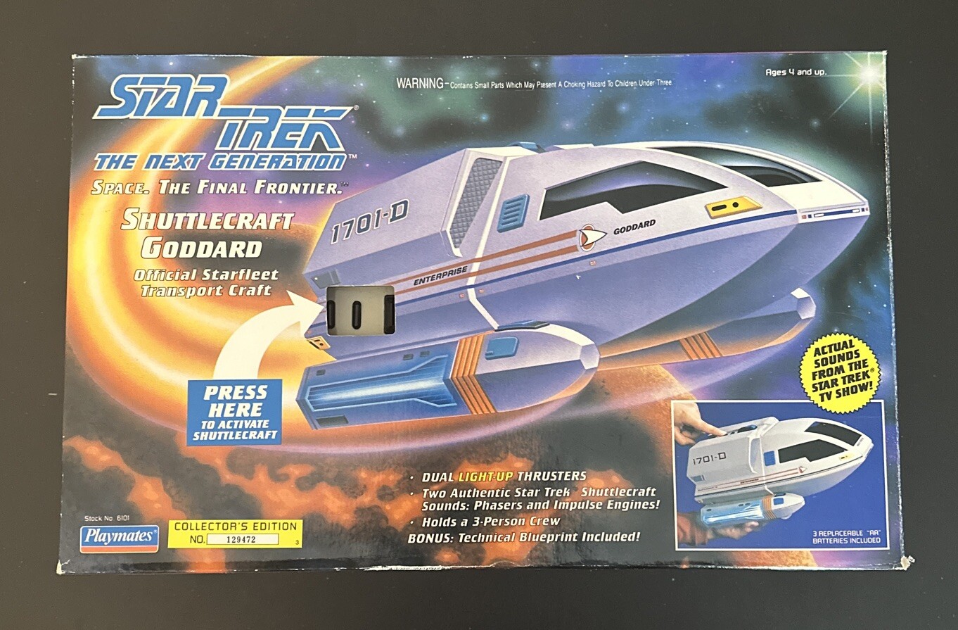 Star Trek The Next Generation Shuttlecraft Goddard in Box Playmates 1992 New