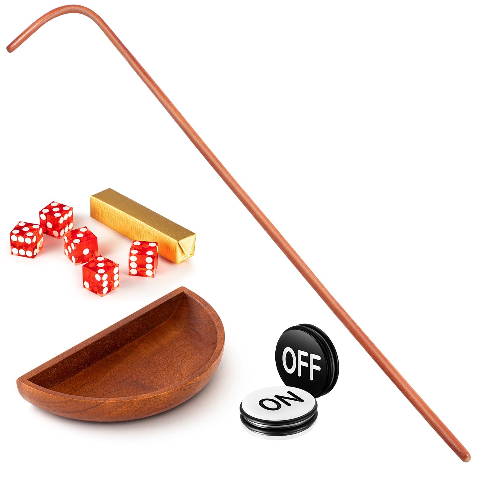 Leyndo Craps Stick Tabletop Game Set Includes 24 Craps Rattan Stick Casino