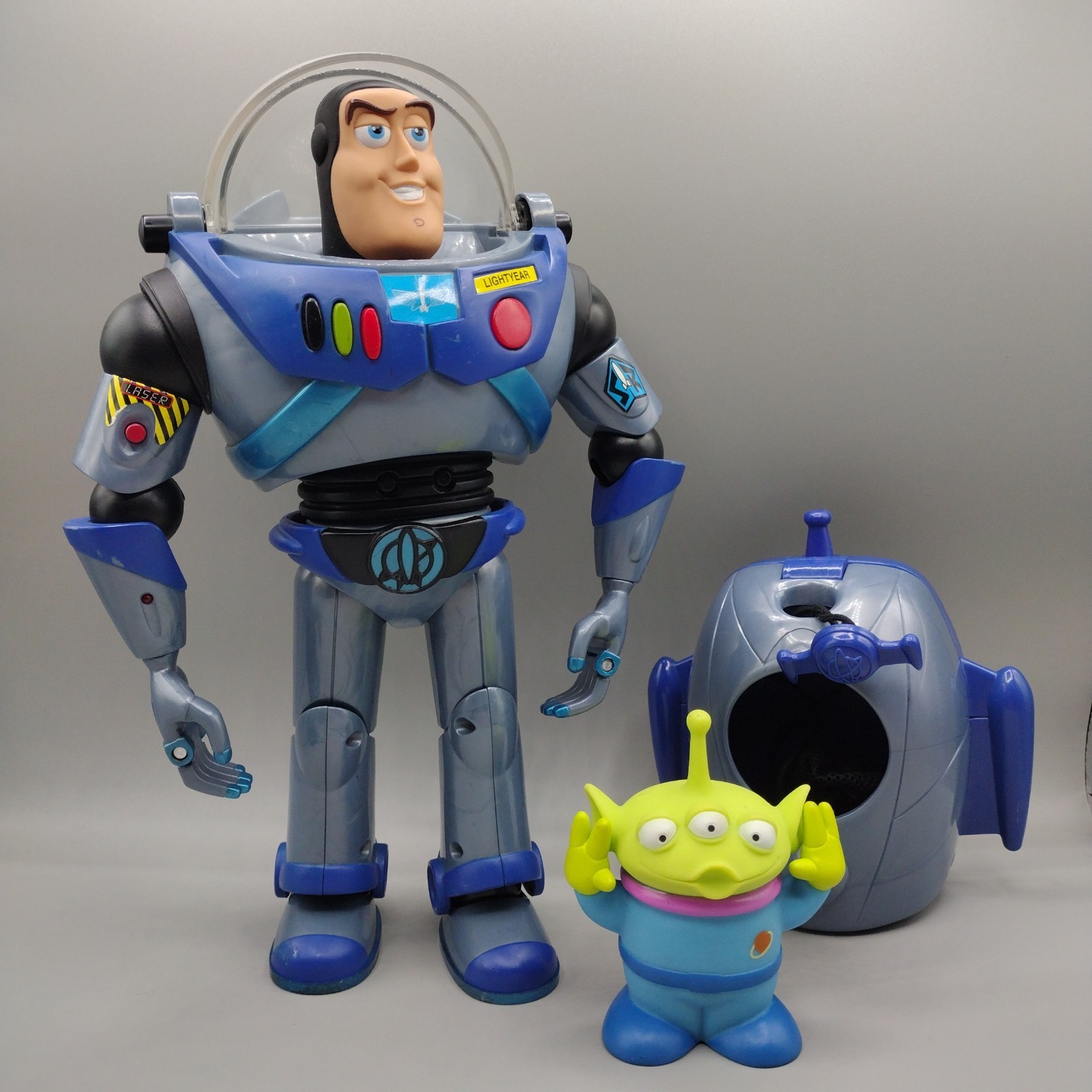 2001 Buzz Lightyear Search & Rescue Toy Story COMPLETE w Backpack & Alien TESTED