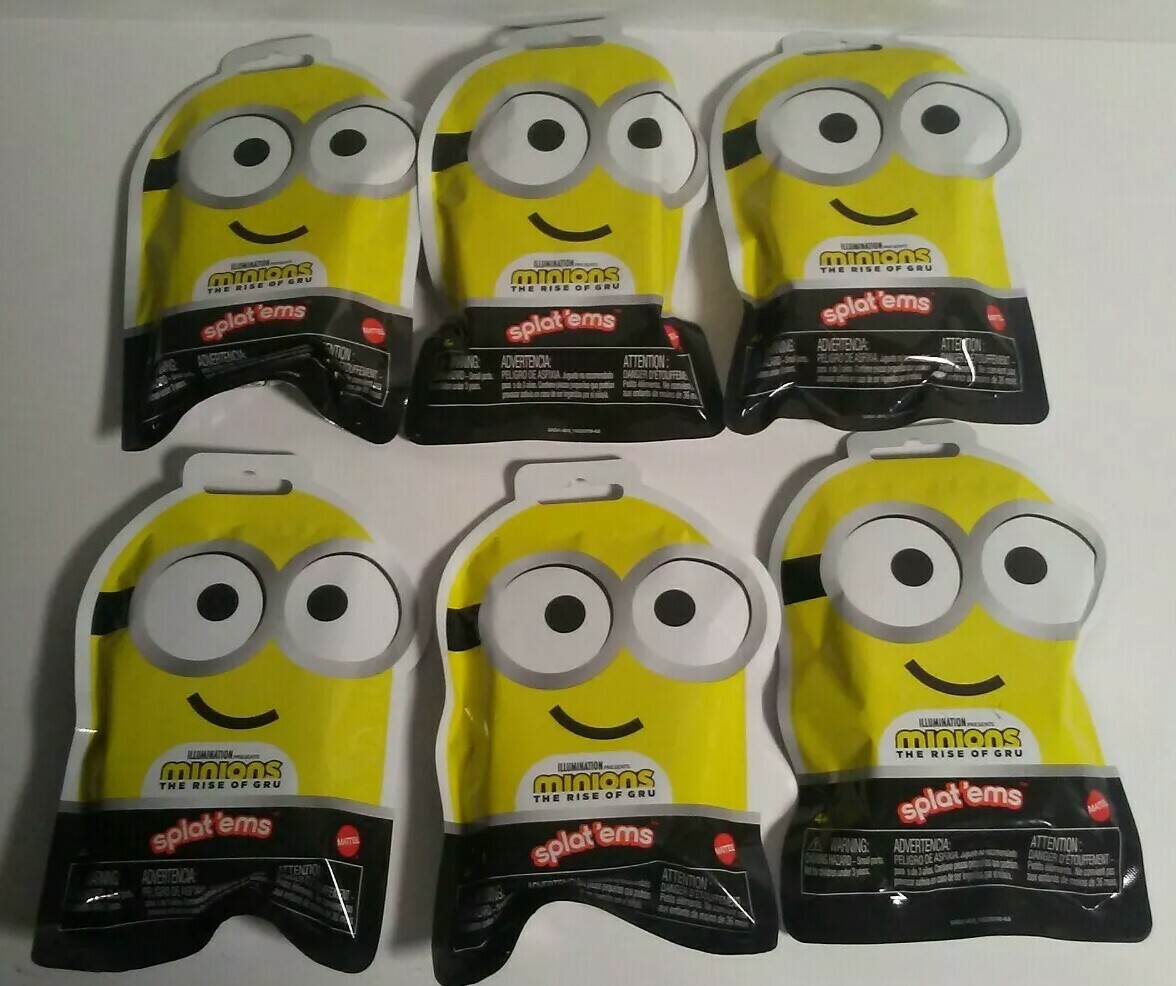 Minions The Rise of Gru Splat Ems Mini Figure & Launcher 2020 Lot Of 6 Mystery