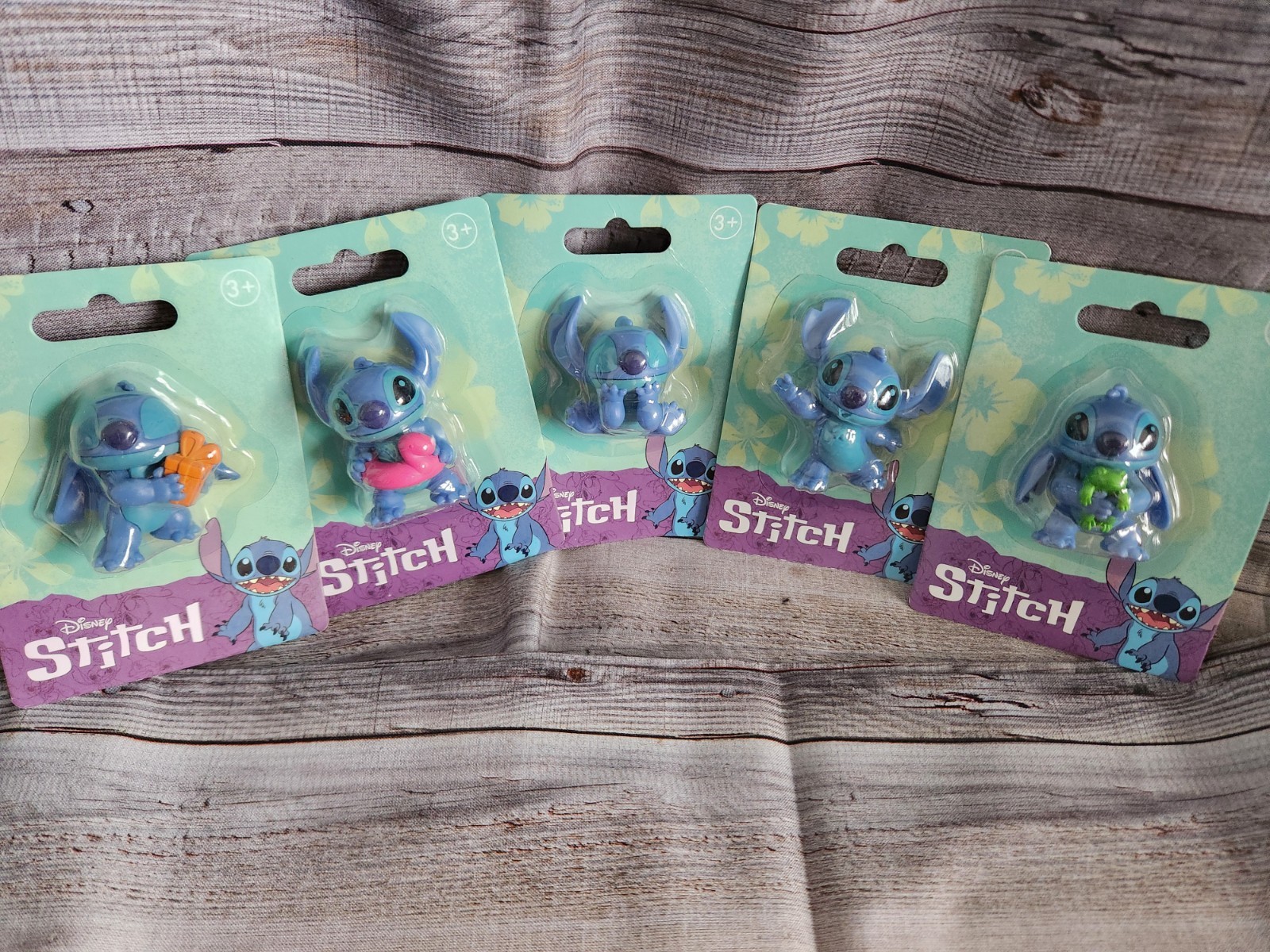 Disney Just Play Stitch Animated Adventures 5 Pack Mini Figures 2.5&Prime; Set NEW