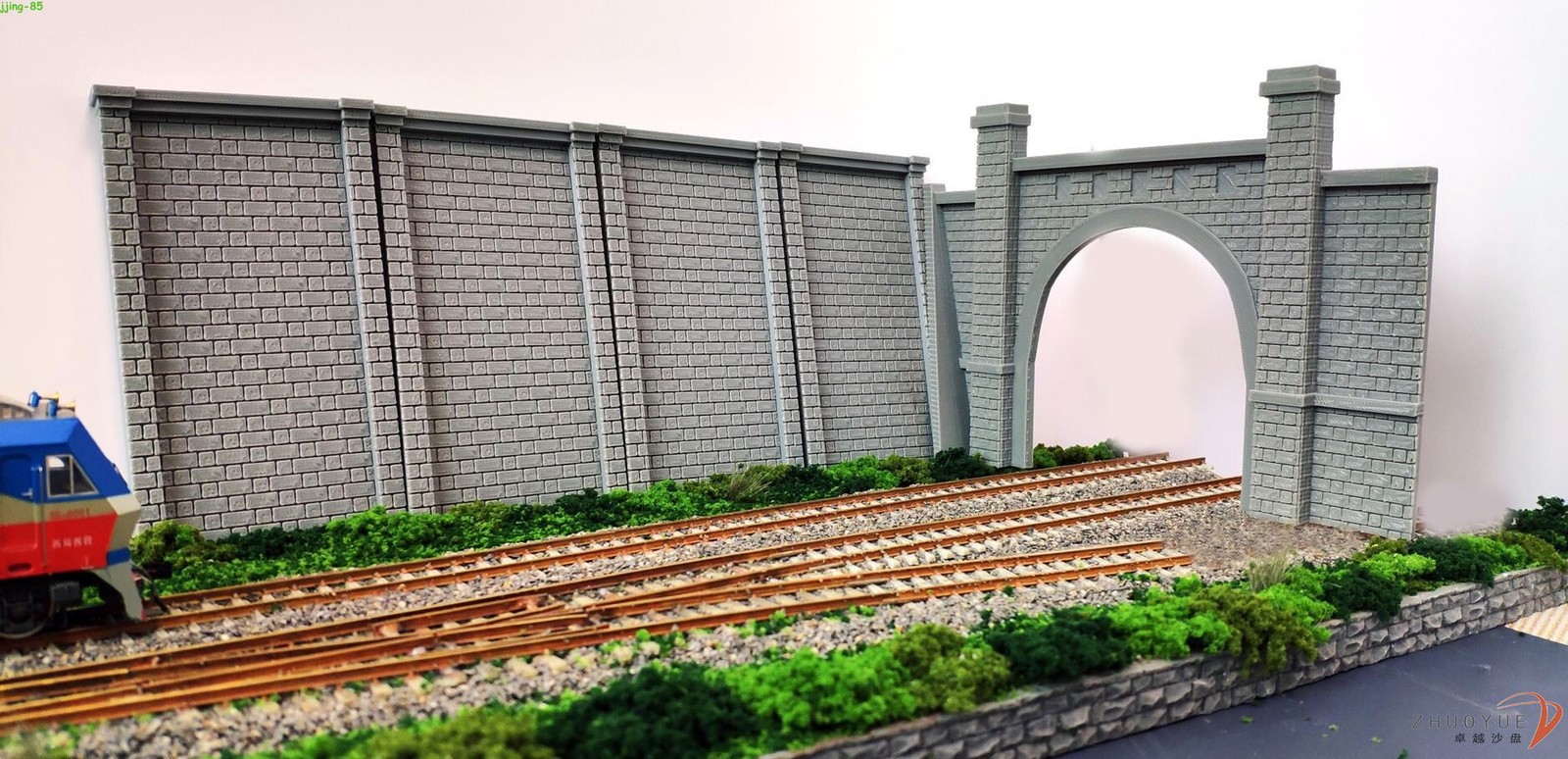 2pcs Ho Scale 1:87 Retaining Wall, Model Train Layout Diy Scenery Accessory