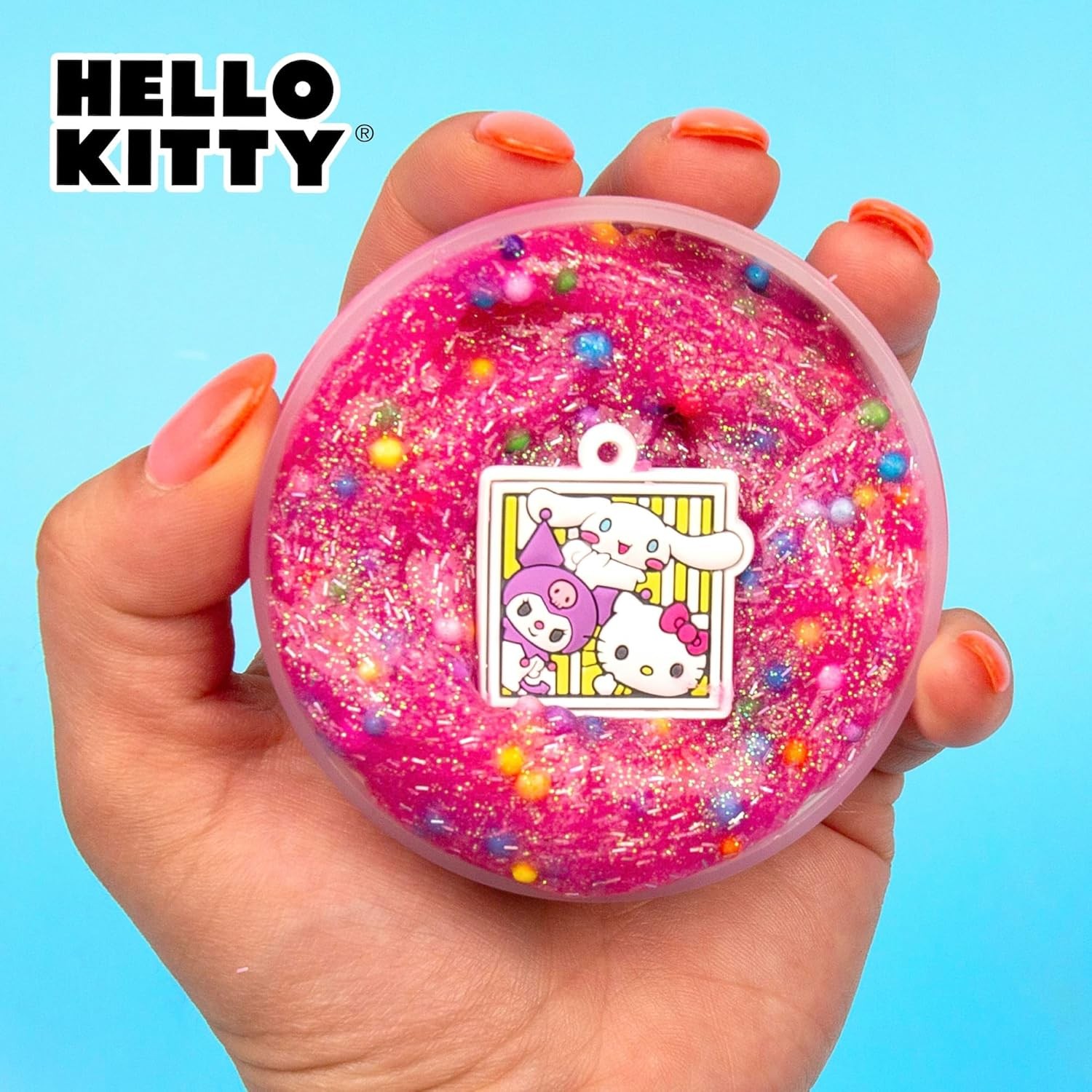 Hello Kitty and Friends SLIMYGLOOP Mix&rsquo;EMS, Pink Glitter Slime, Collectible…