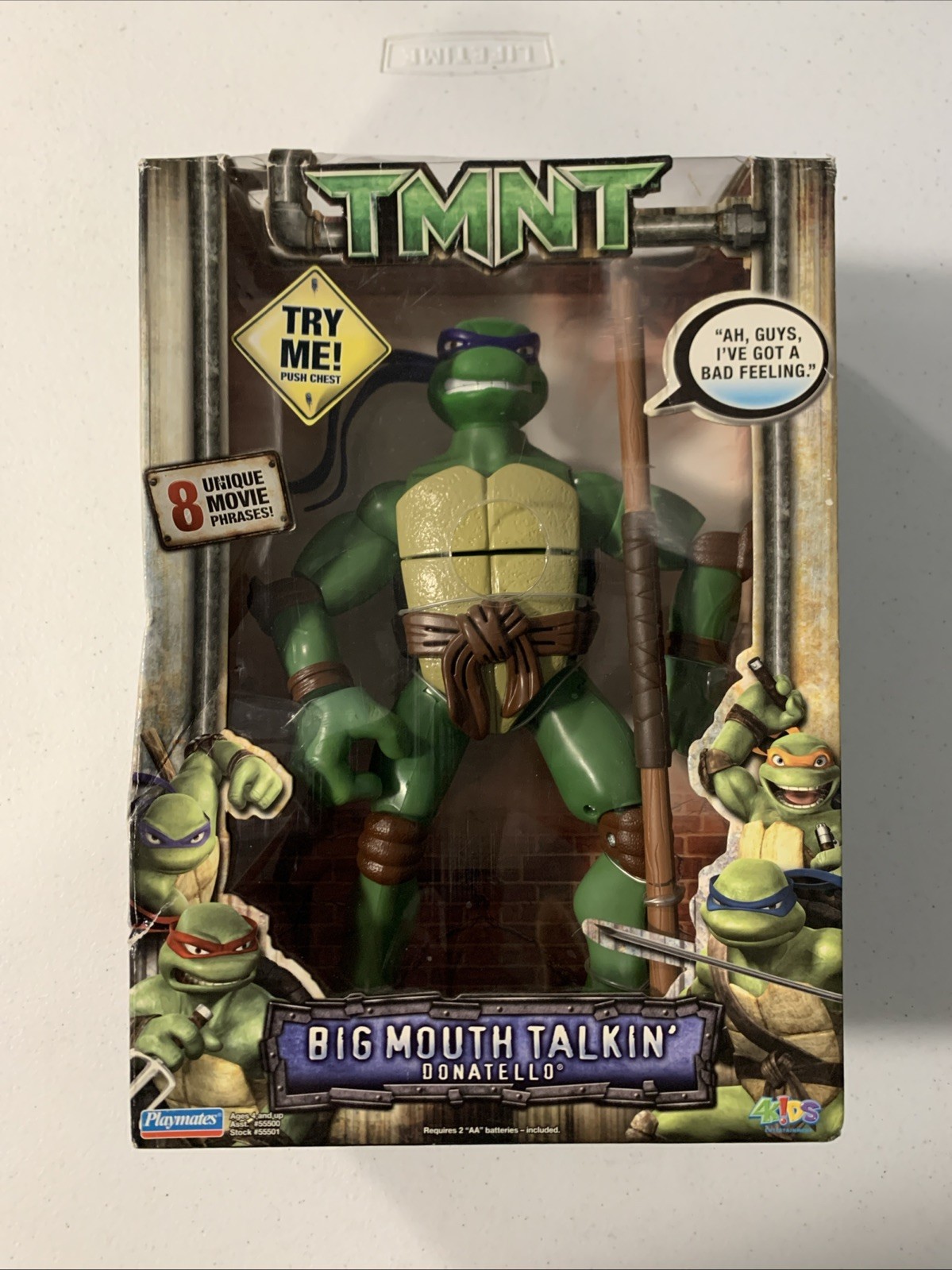 New TMNT Ninja Turtles Big Mouth Talkin Donatello FIGURE 12&Prime; 30cm 8 Phrases