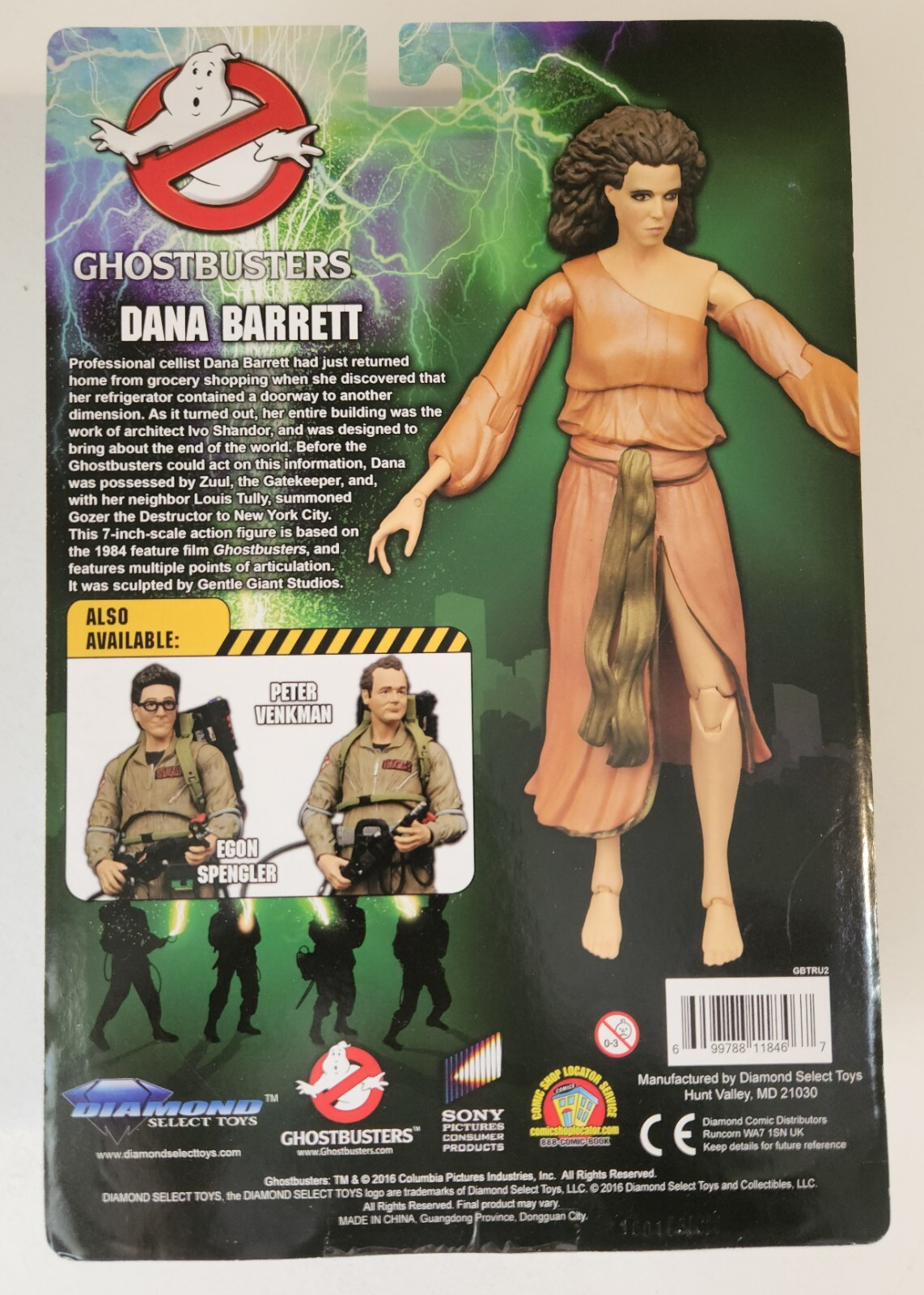 Ghostbusters Dana Barrett 7&Prime; Action Figure (2016, Diamond Select) NEW